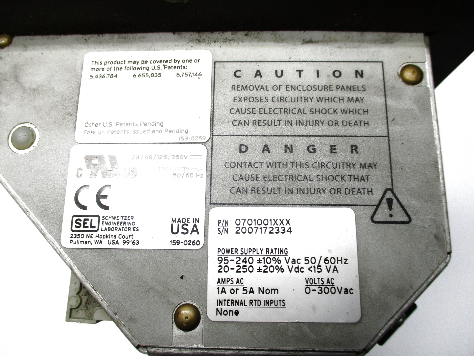 SEL SEL-701 0701001XXX UNMP
