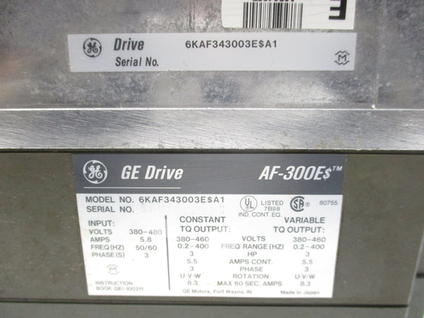 GENERAL ELECTRIC 6KAF343003ESA1 480V 5.8A UNMP