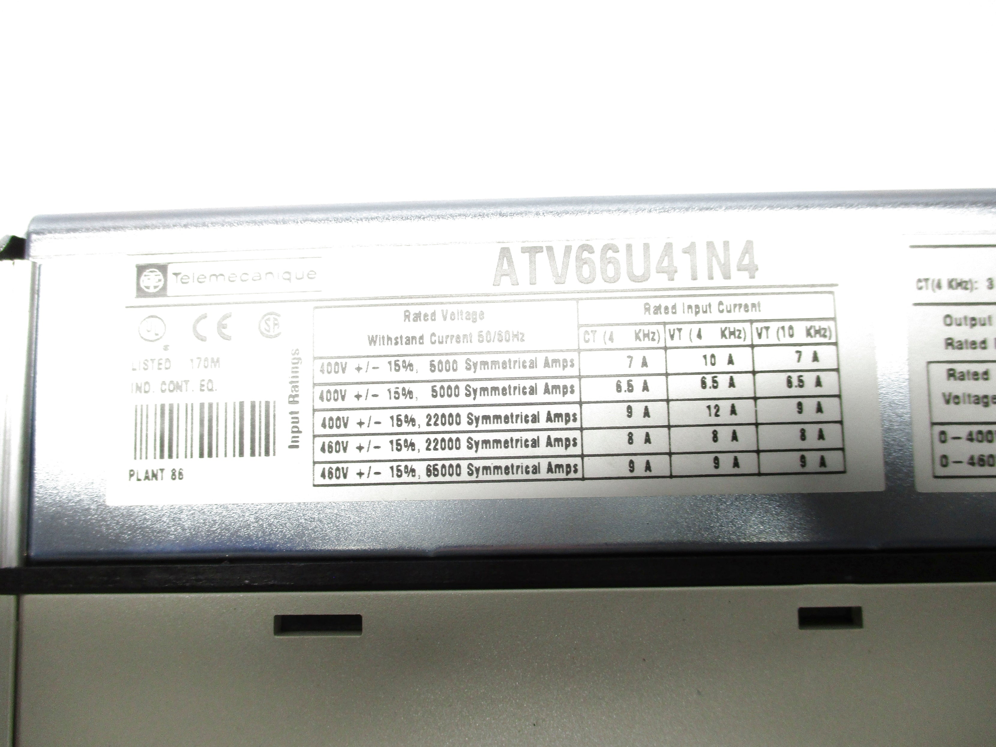 TELEMECANIQUE ATV66U41N4 (AS PICTURED) UNMP