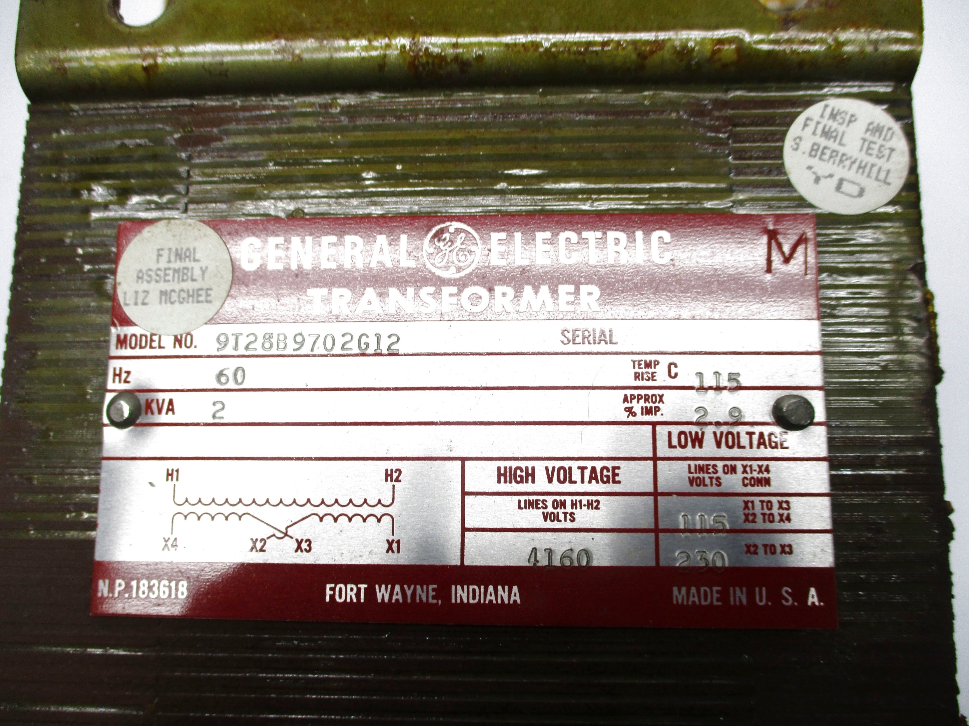 GENERAL ELECTRIC 9T28B9702G12 NSNP
