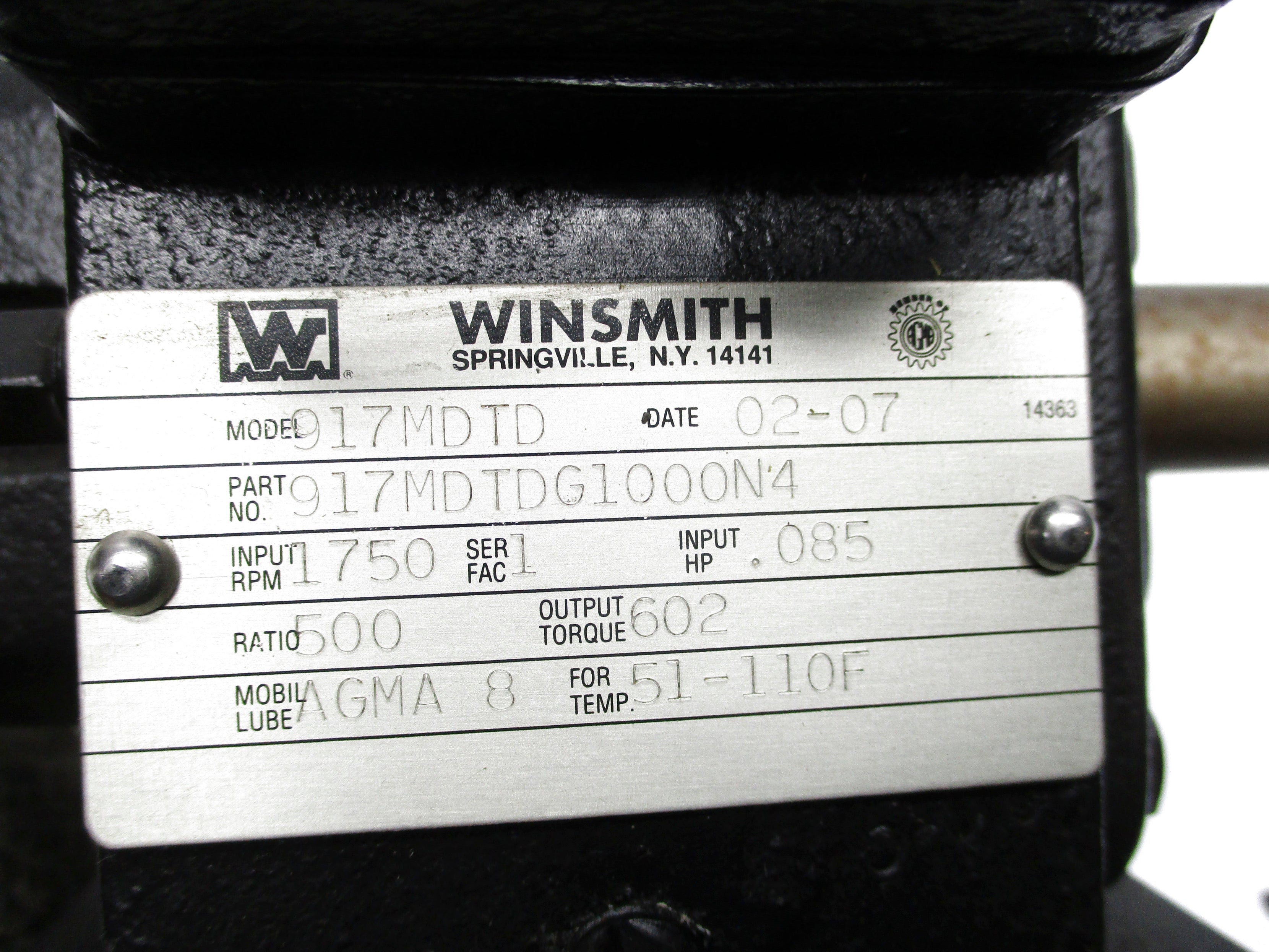 WINSMITH 917MDTDG1000N4 NSNP