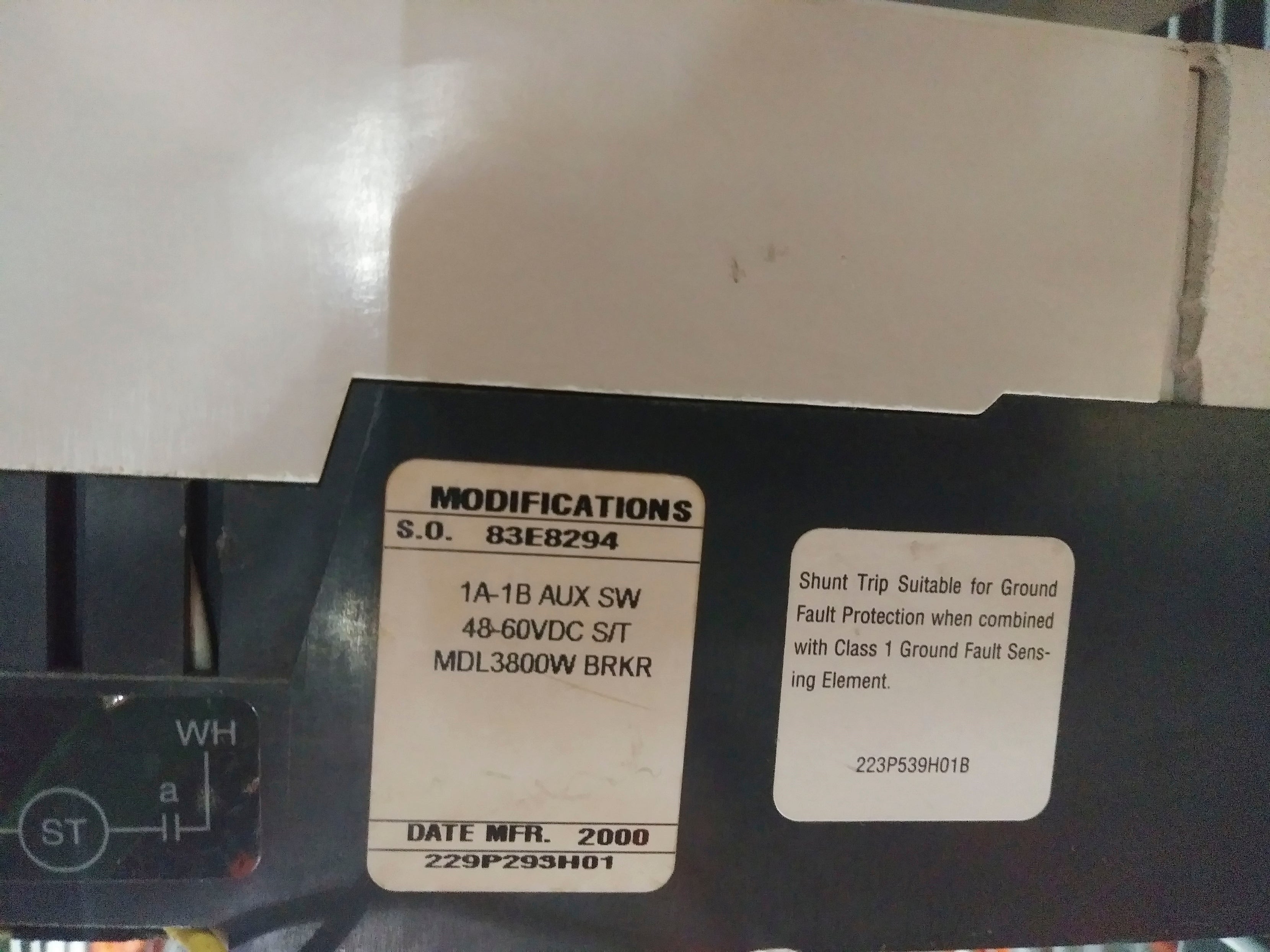 CUTLER HAMMER MDL3800W 800A NSNP