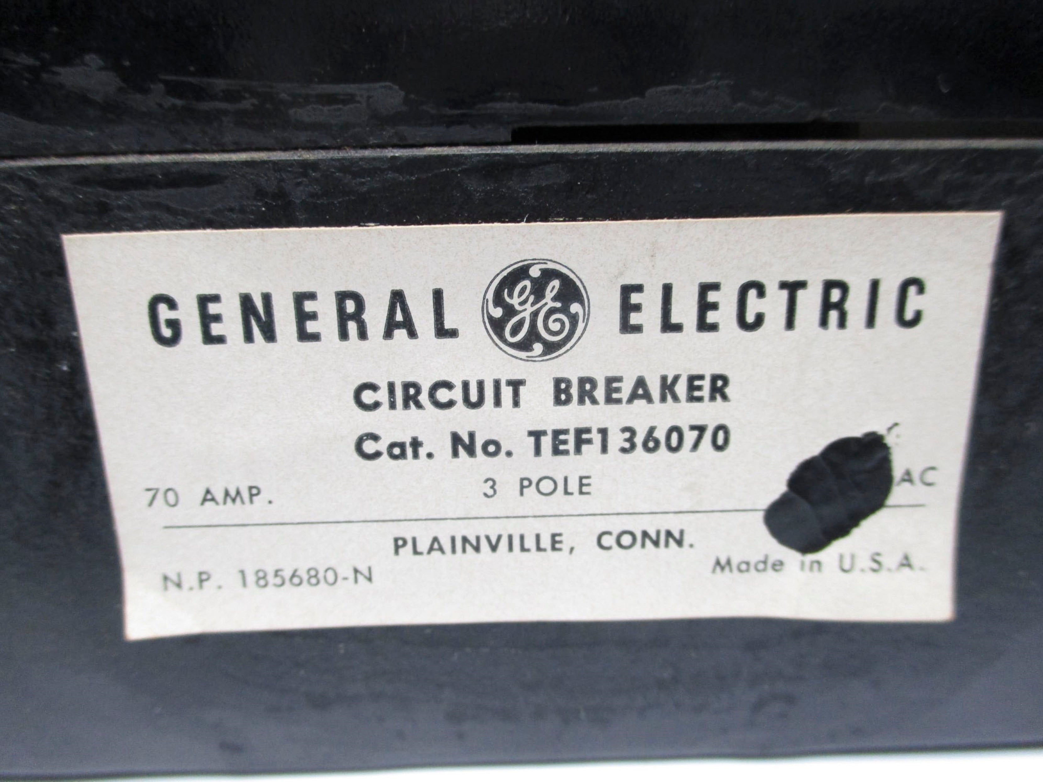 GENERAL ELECTRIC TEF136070 70A (AS PICTURED) UNMP