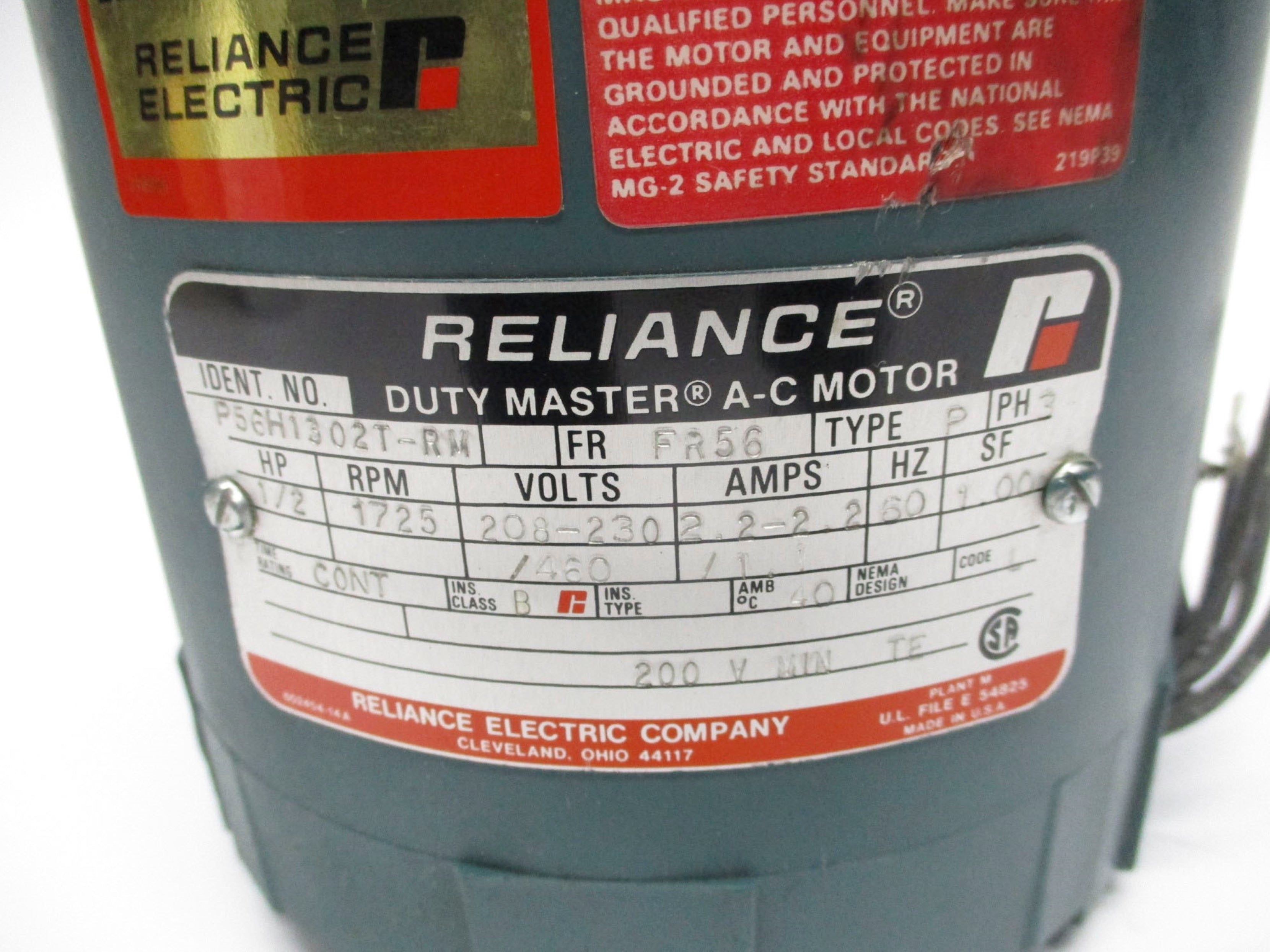 RELIANCE ELECTRIC P56H1302T-RM UNMP