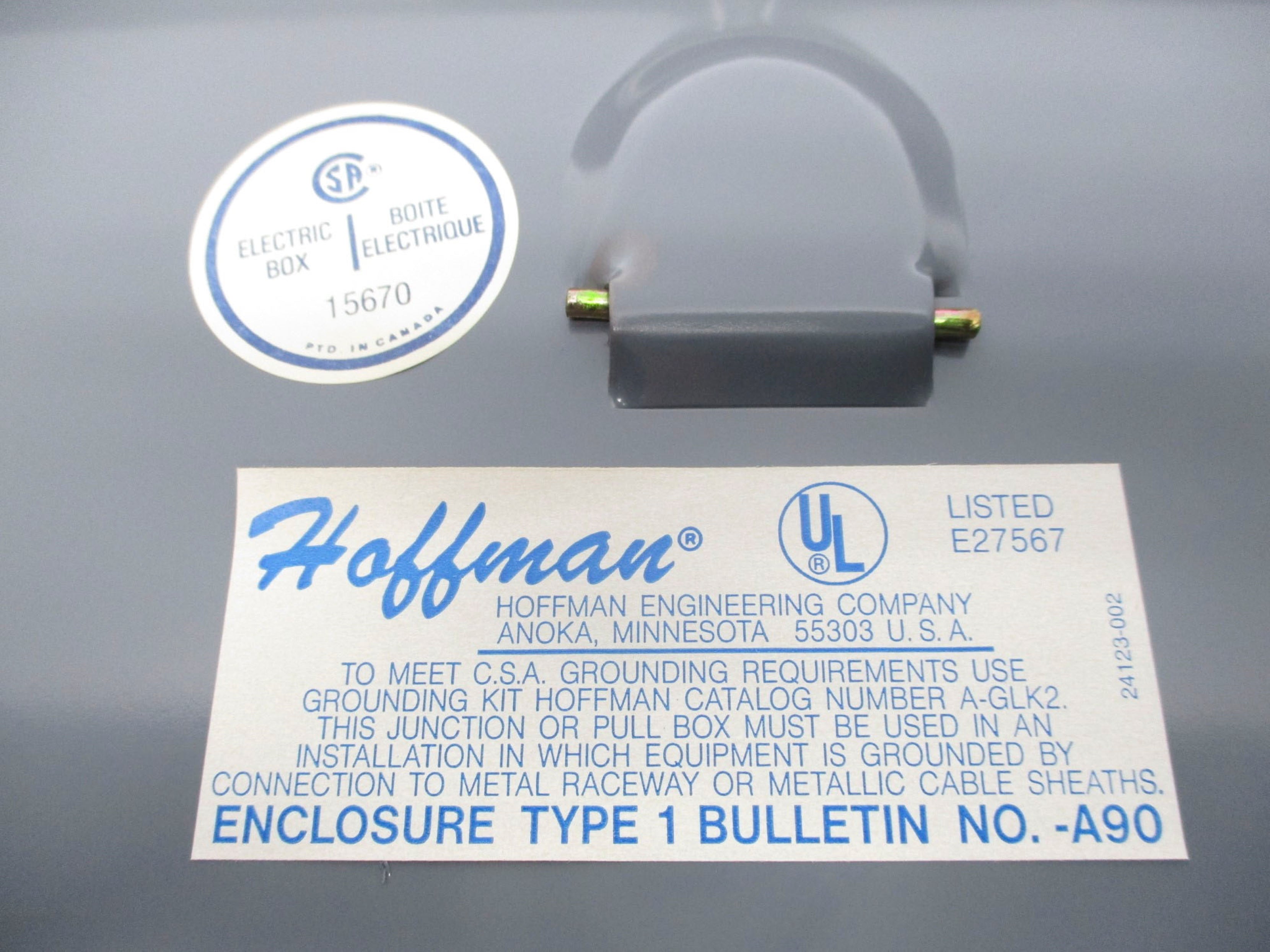 HOFFMAN A-HE12X8X4 TYPE 1 A-90 NSNP