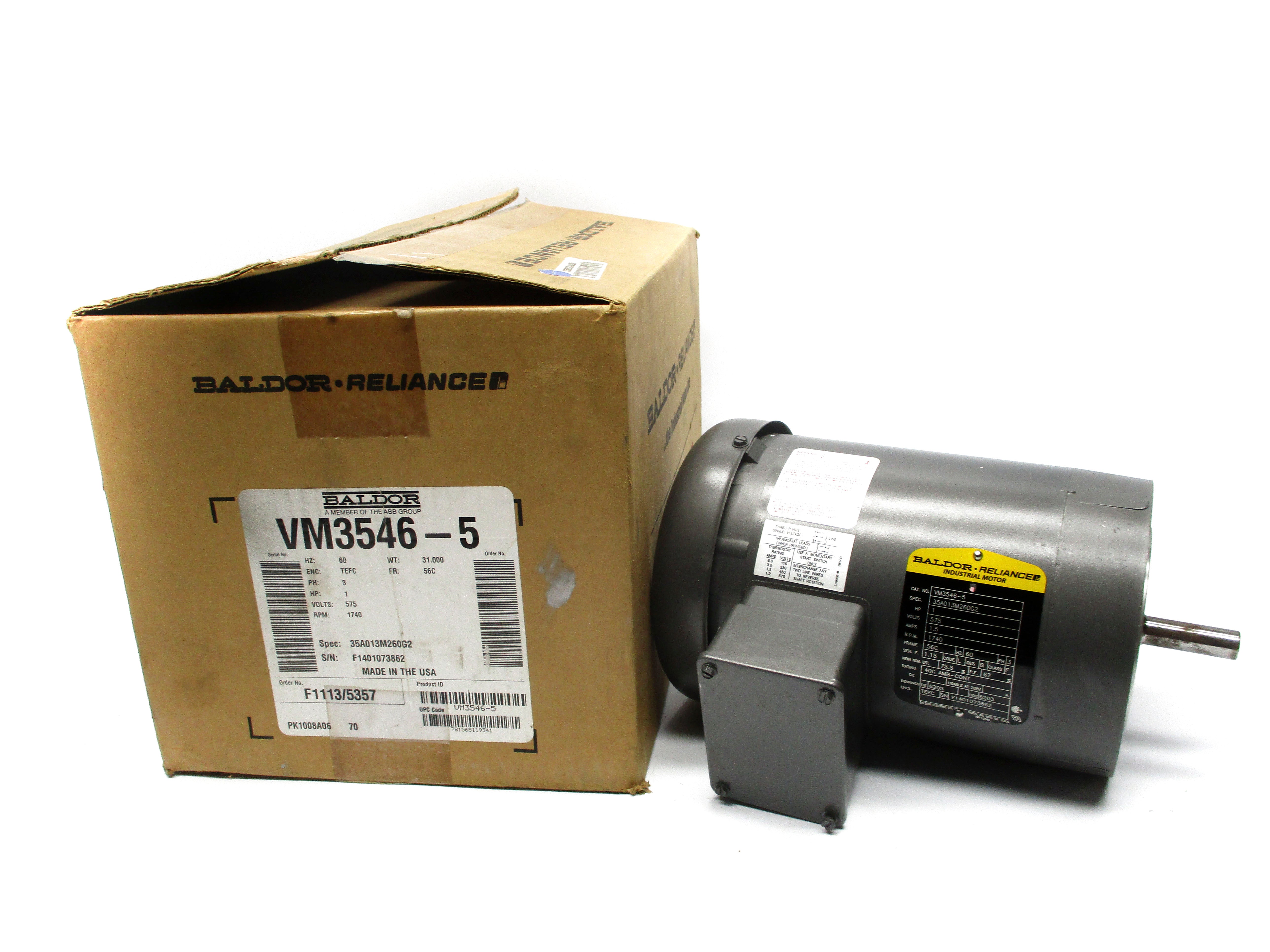 BALDOR VM3546-5 NSMP