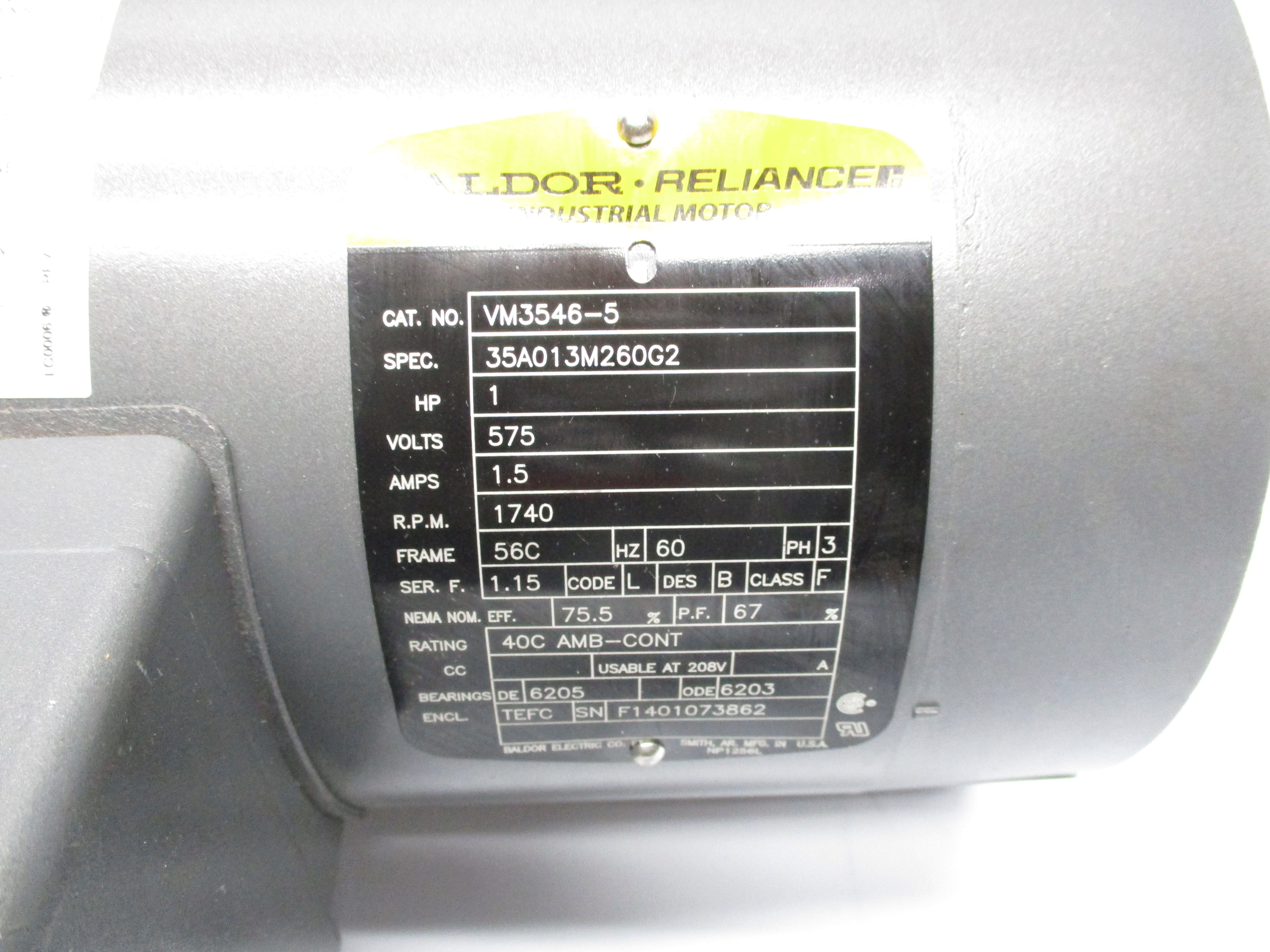 BALDOR VM3546-5 NSMP