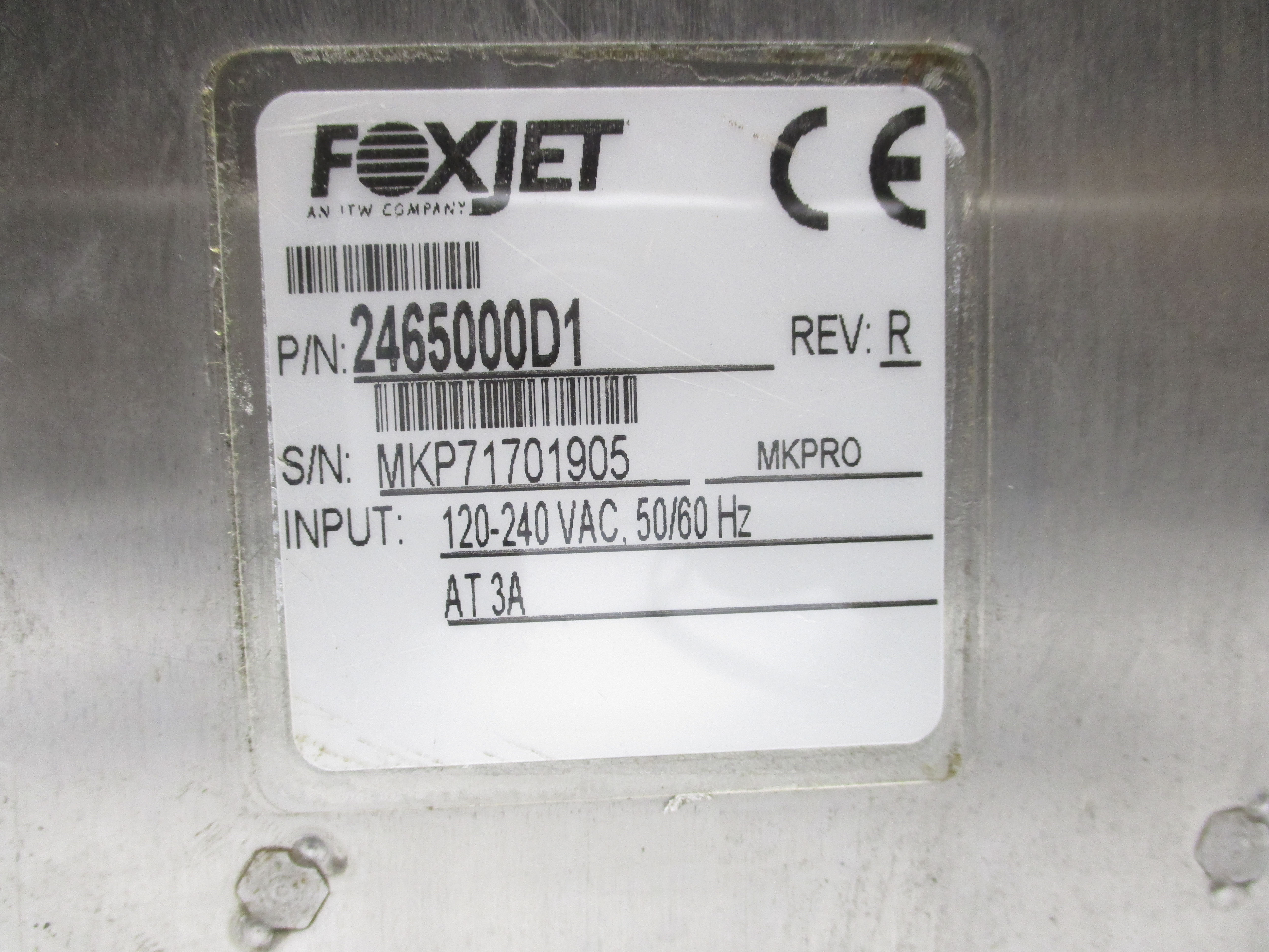 FOXJET 2465000D1 UNMP