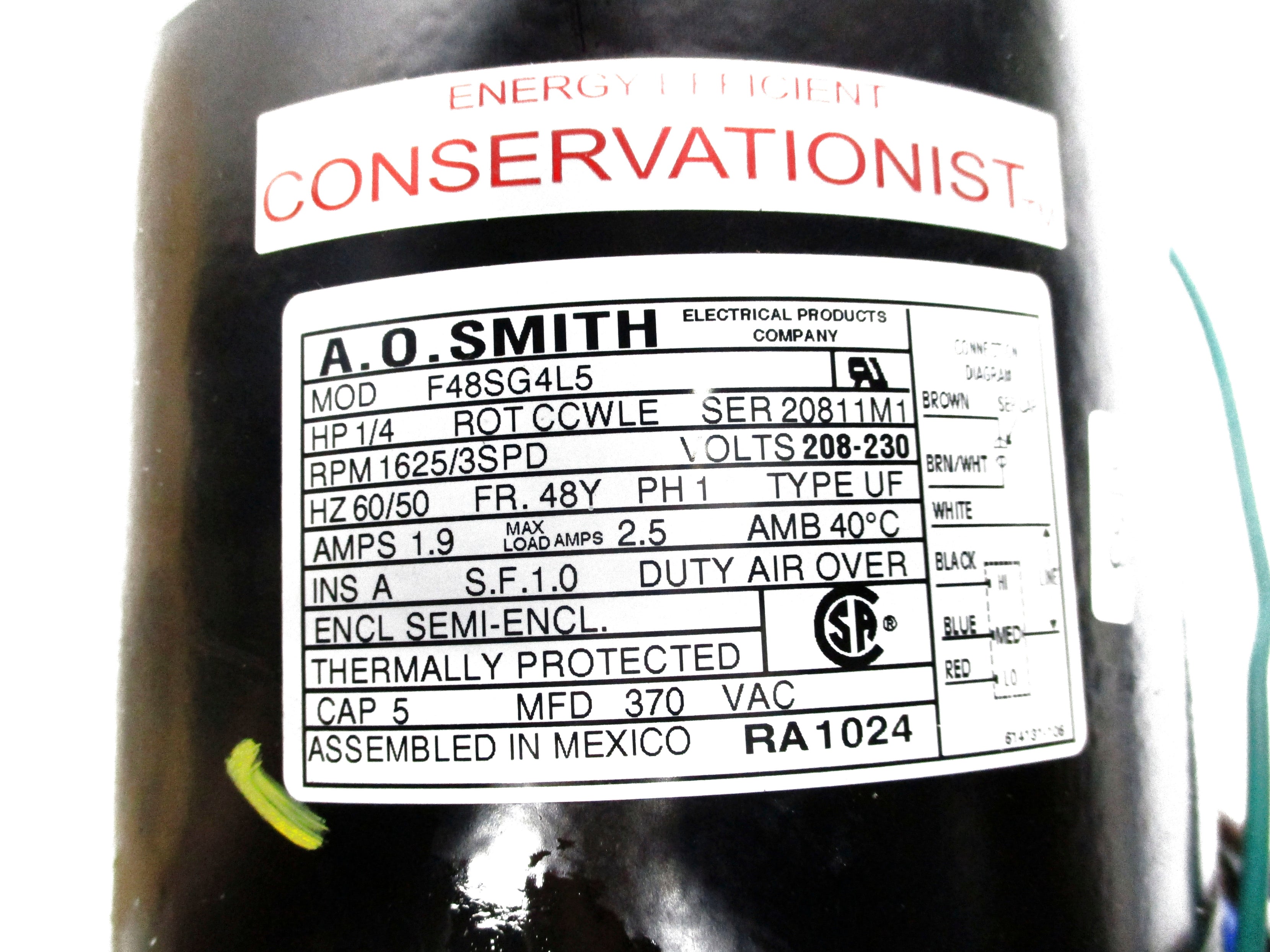 AO SMITH RA1024 F48SG4L5 NSMP