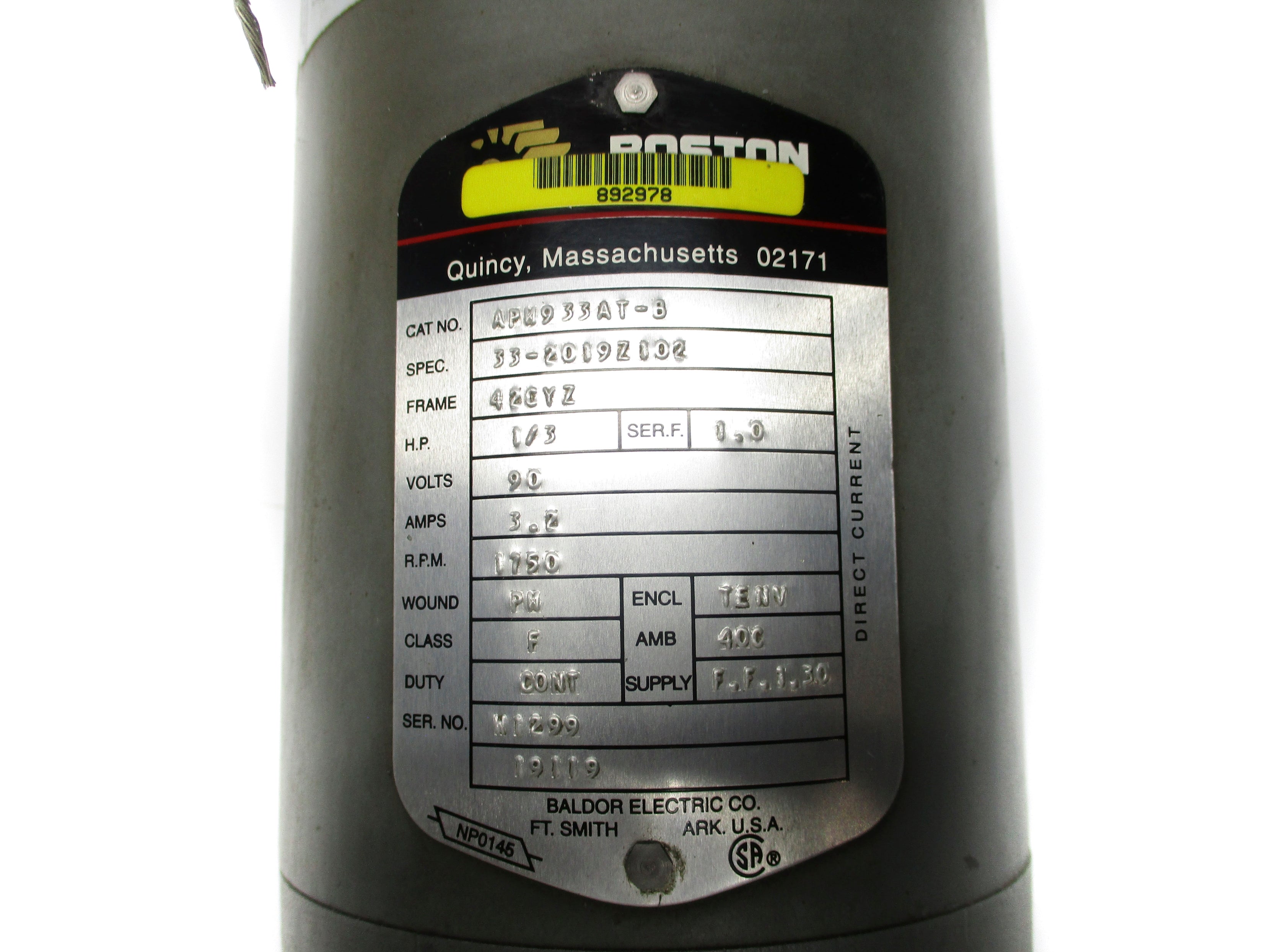 BALDOR APM933AT-B UNMP