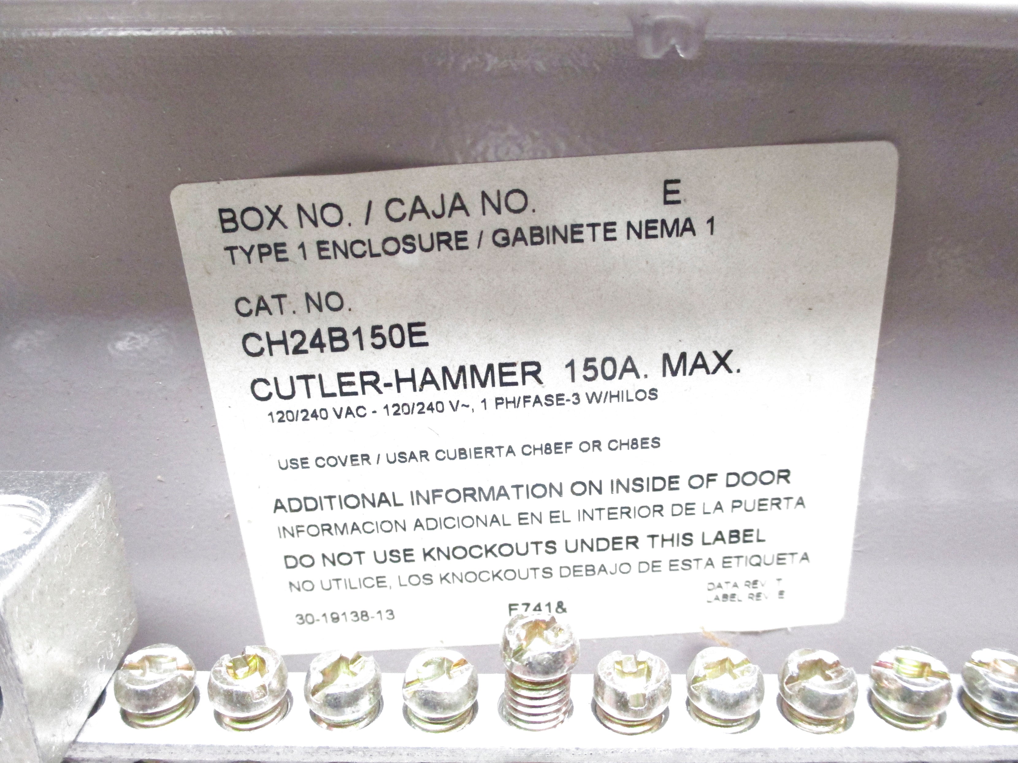 CUTLER HAMMER CH24B150E 150A (AS PICTURED) NSMP