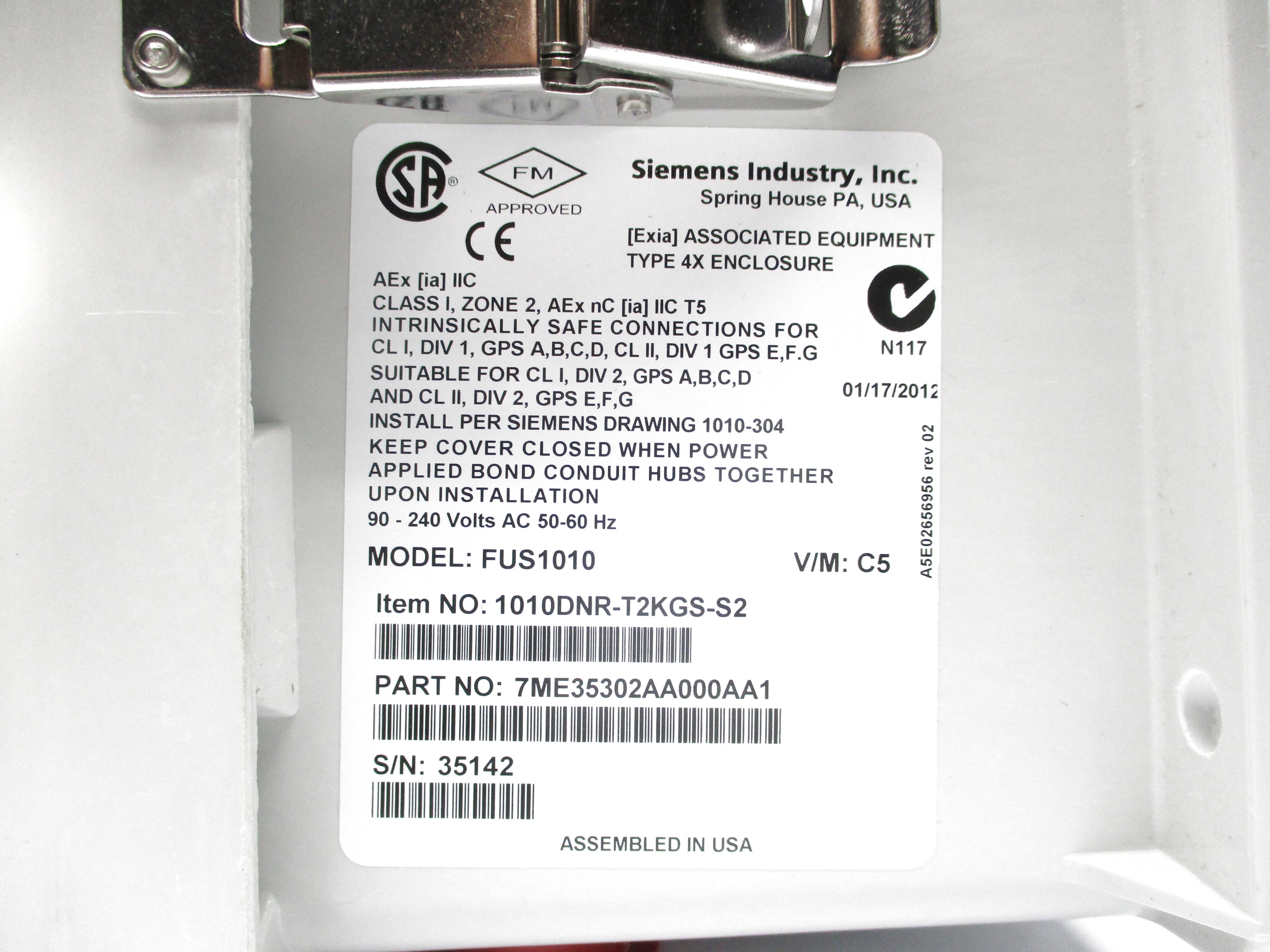 SIEMENS 7ME35302AA000AA1 FUS1010 NSMP MRO Global Solutions