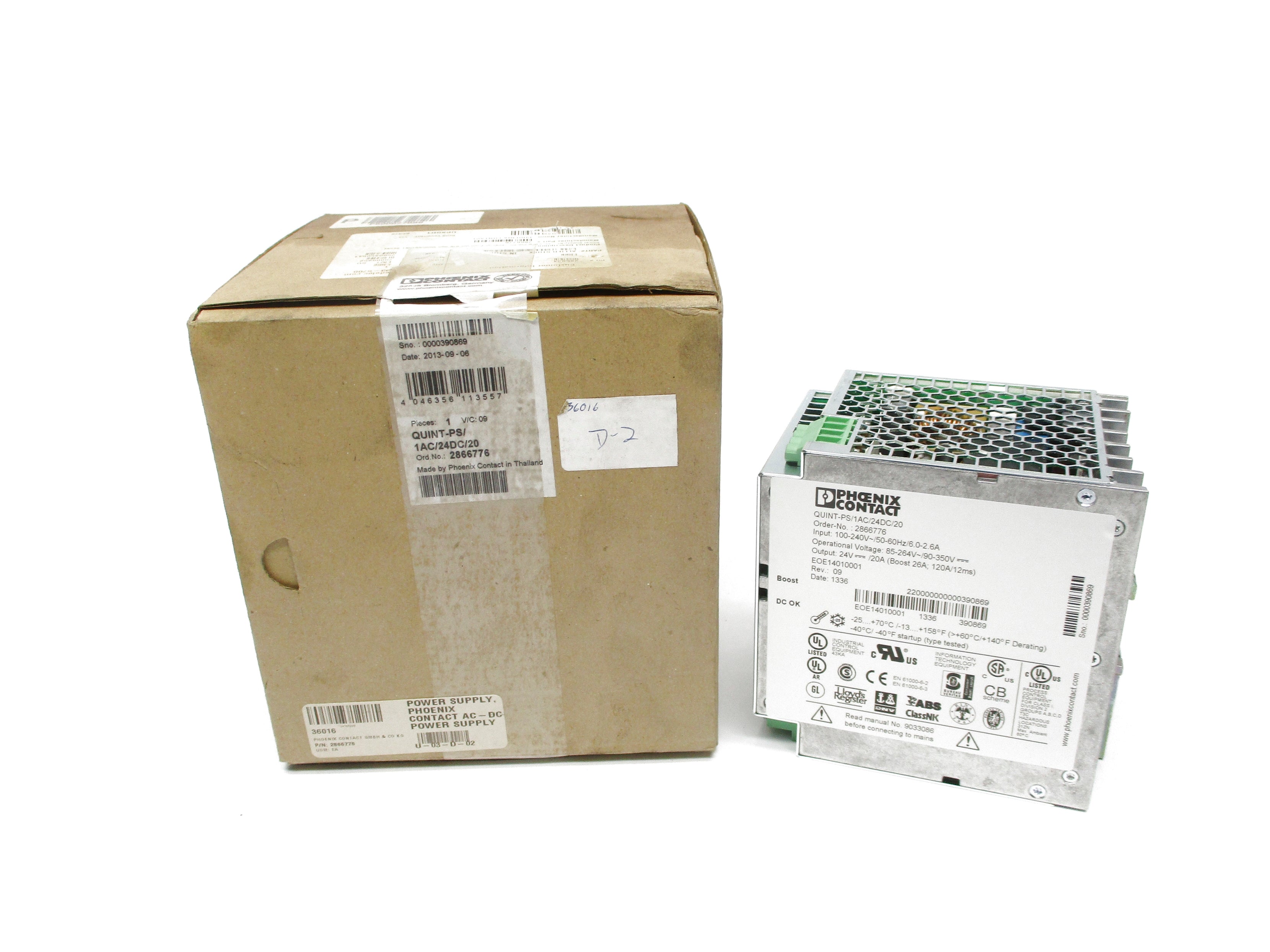 PHEONIX CONTACT 2866776 QUINT-PS/1AC/24DC/20 NSMP