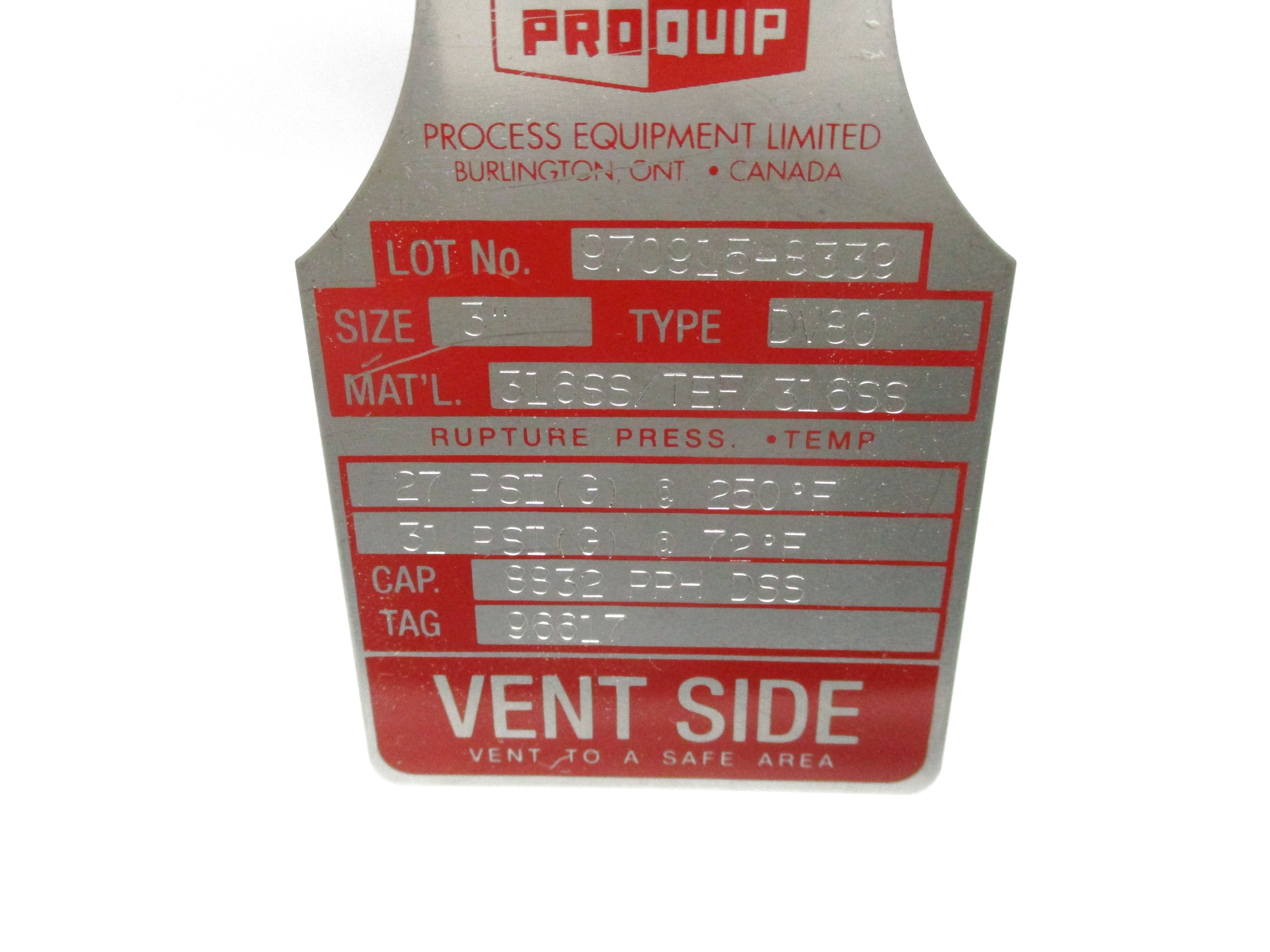 PROQUIP 96617 TYPE DV80 NSMP