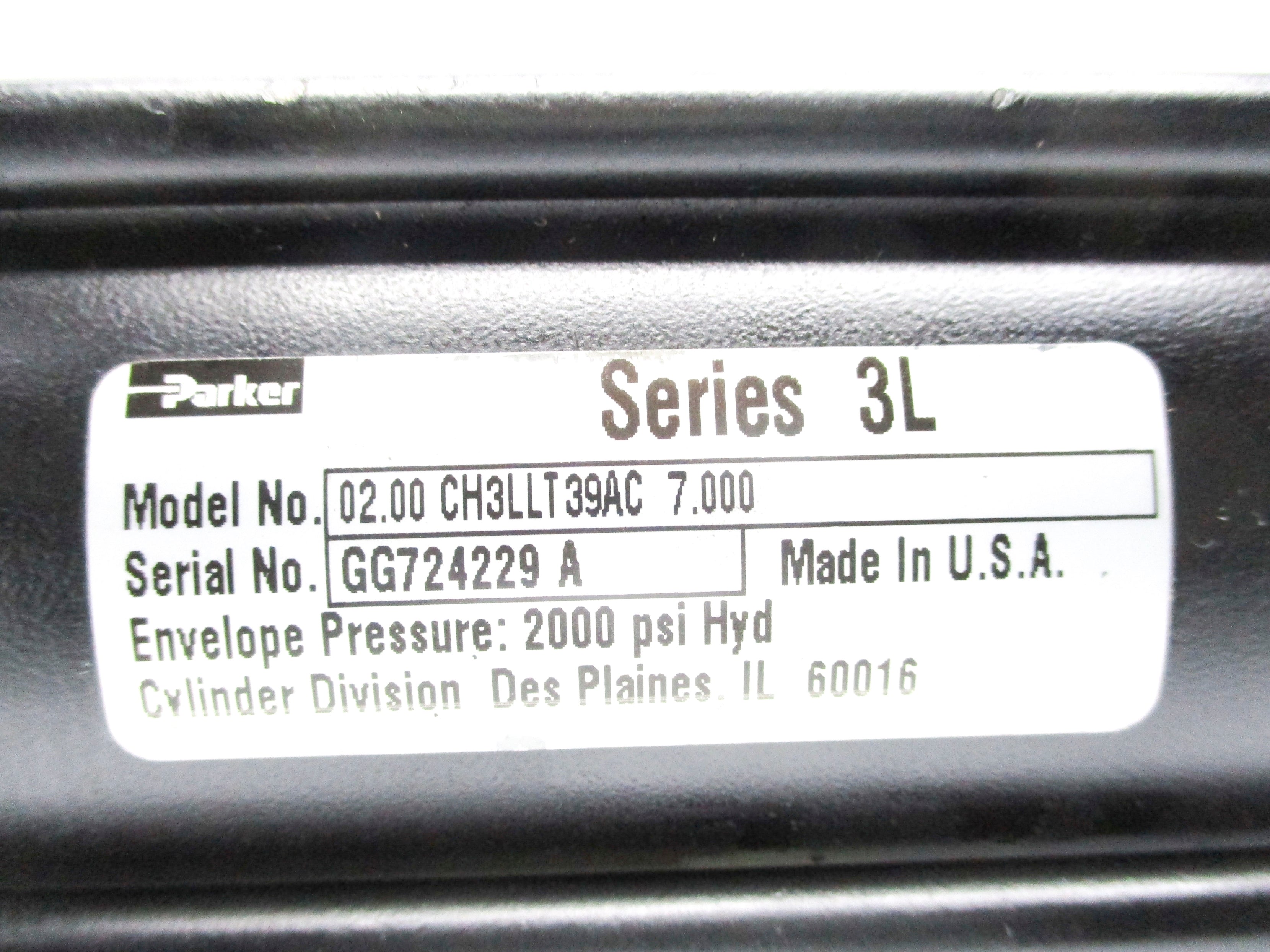 PARKER 02.00CH3LLT39AC7.000 SER. 3L NSNP