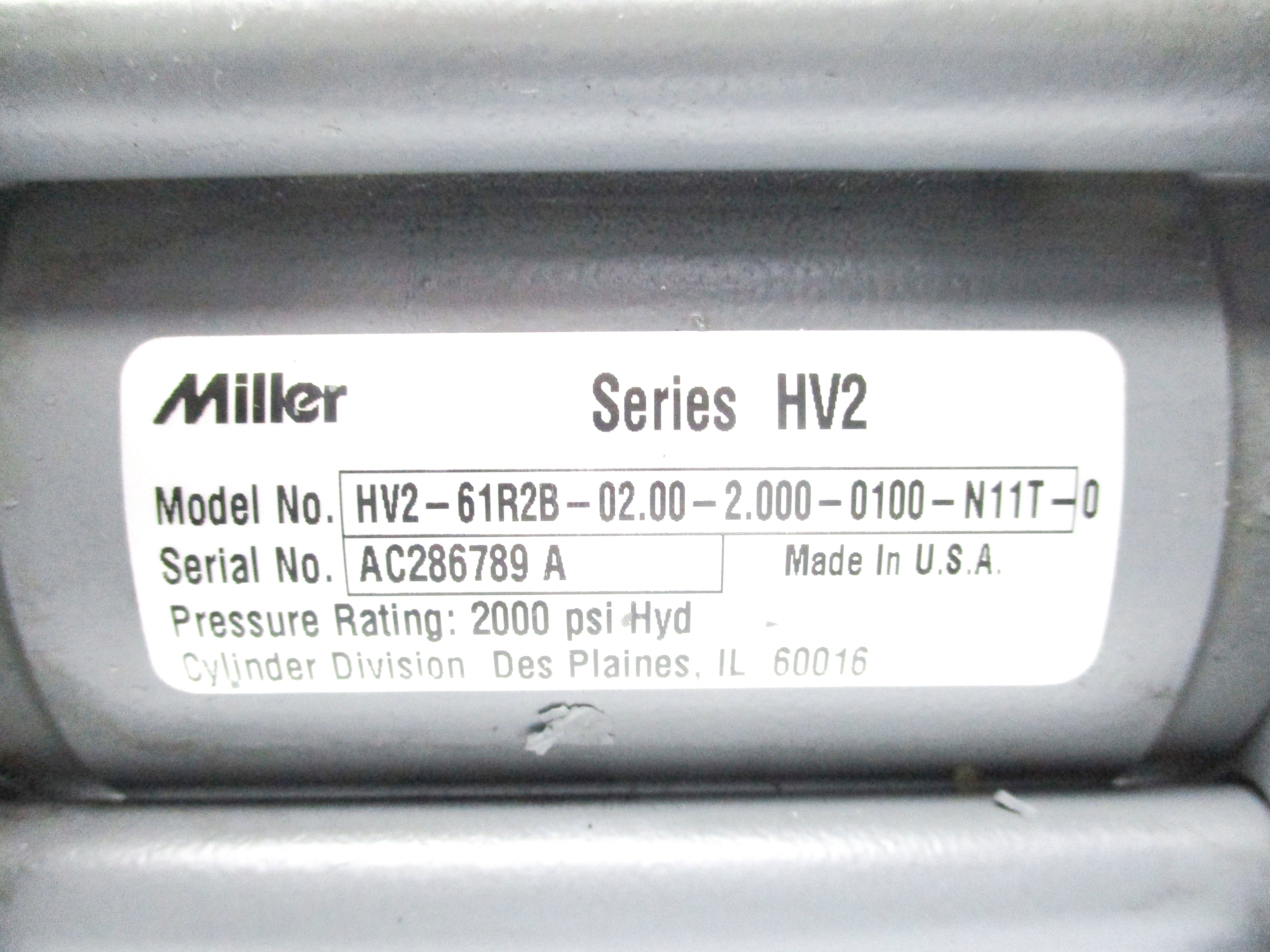MILLER HV2-61R2B-02.00-2.000-0100-N11T-0 SER. HV2 NSNP