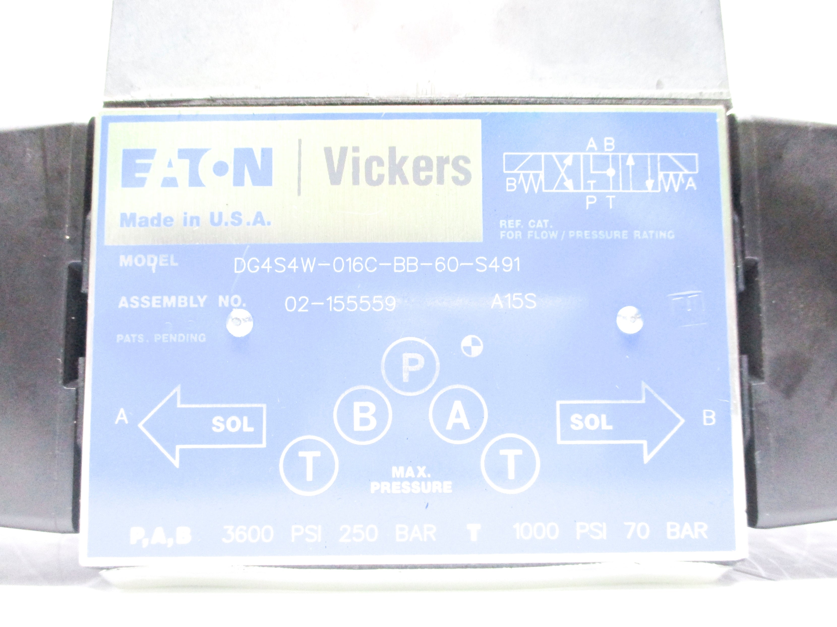 EATON VICKERS DG4S4W-016C-BB-60-S491 3600PSI NSNP