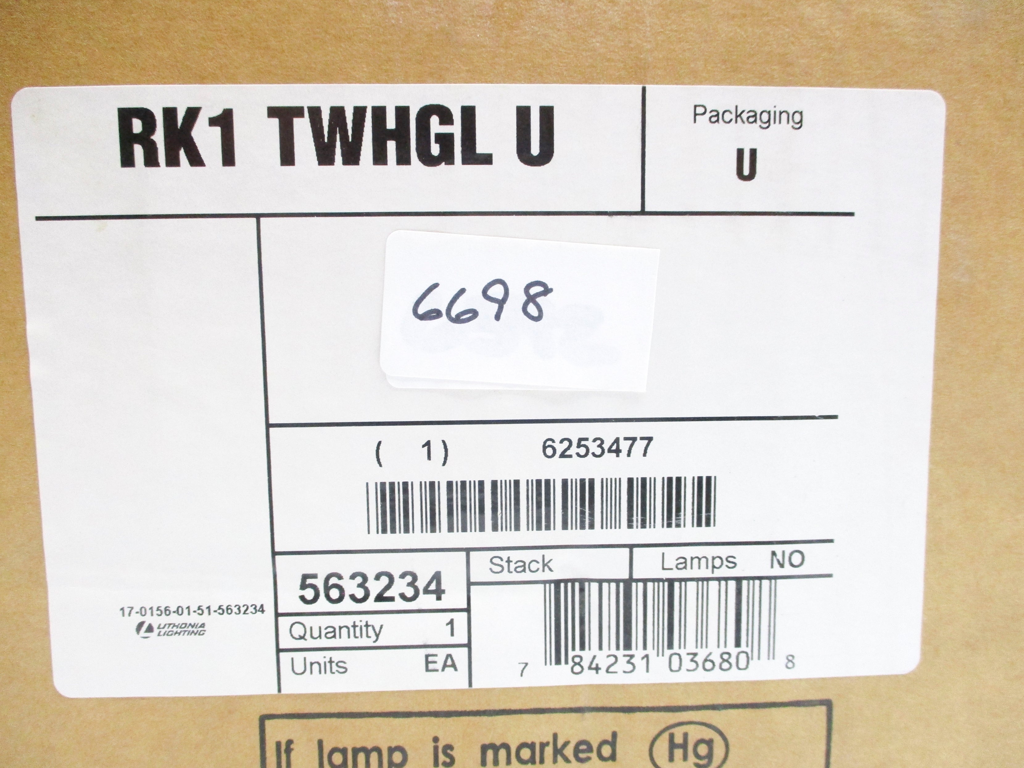 LITHONIA LIGHTING RK1TWHGLU 563234 NSMP