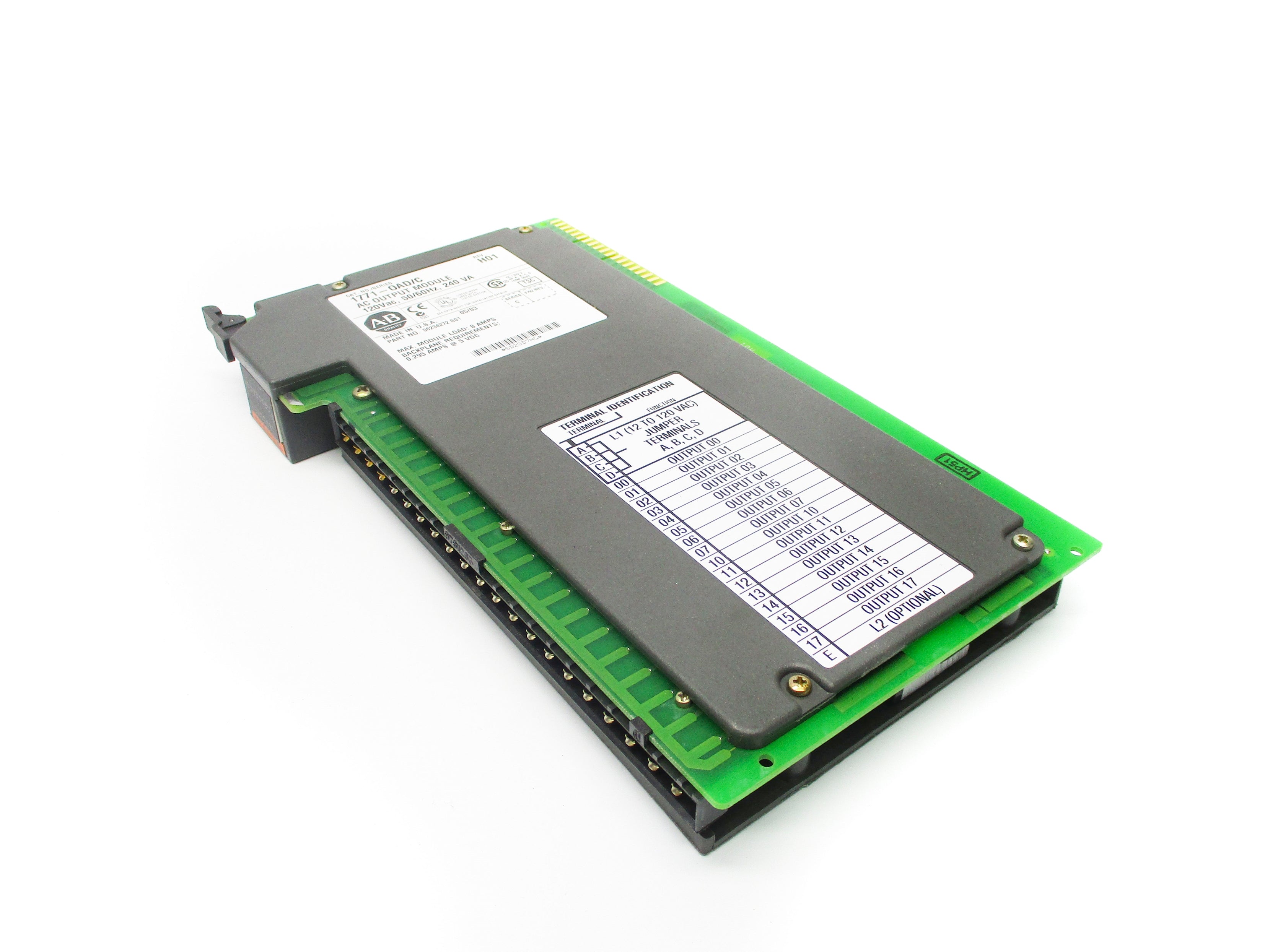 ALLEN BRADLEY 1771-OAD SER. C 120VC/DC 0.295A UNMP