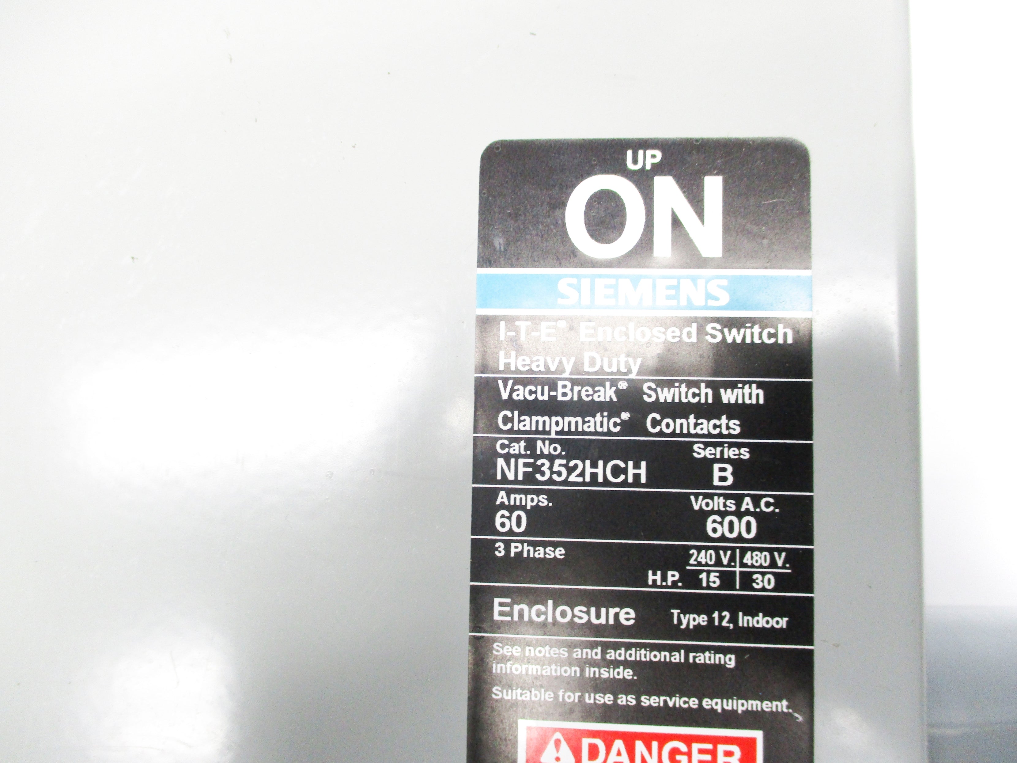 SIEMENS NF352HCH SER. B 60A (AS PICTURED) NSNP