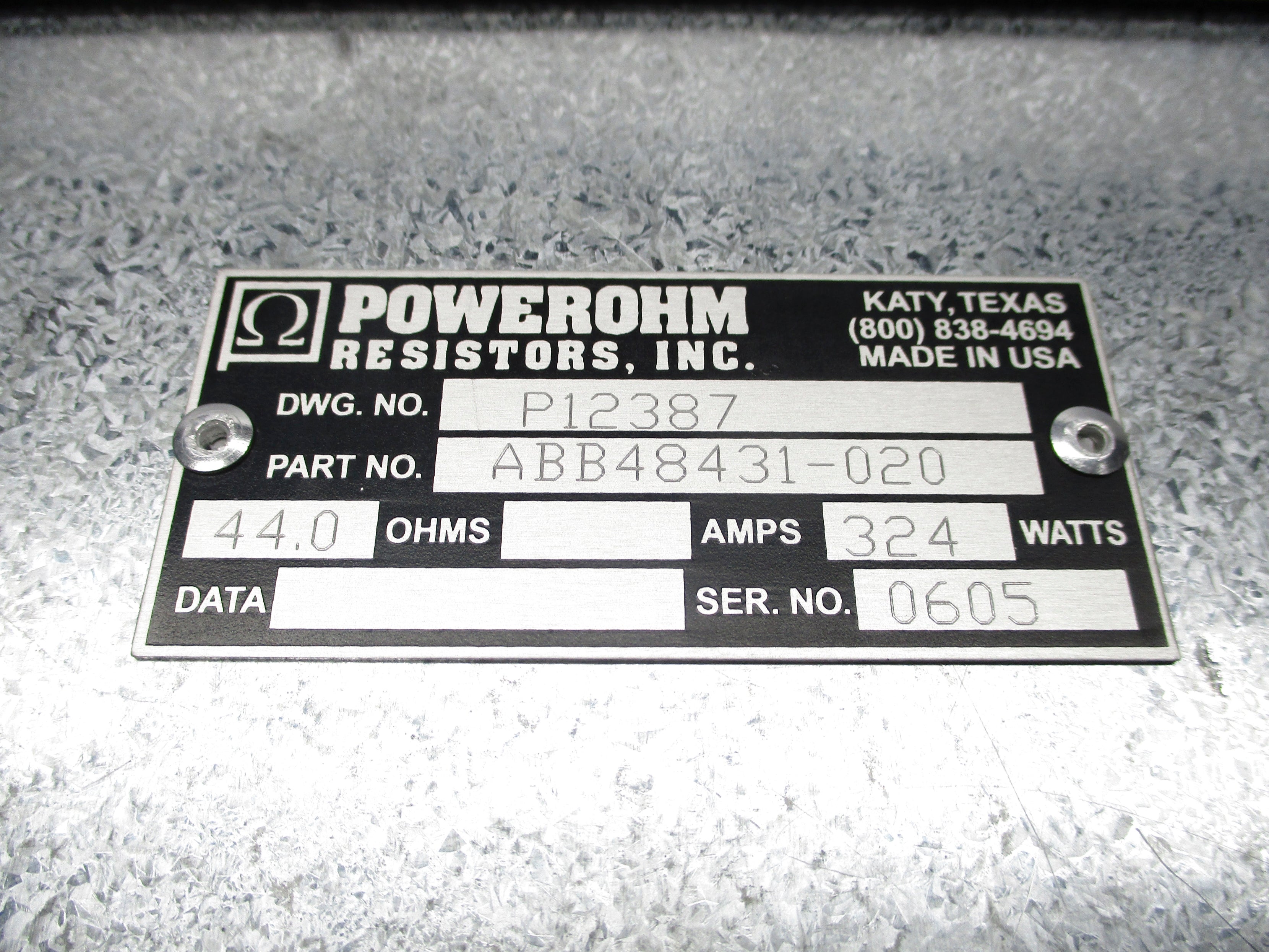 POWEROHM ABB48431-020 NSNP