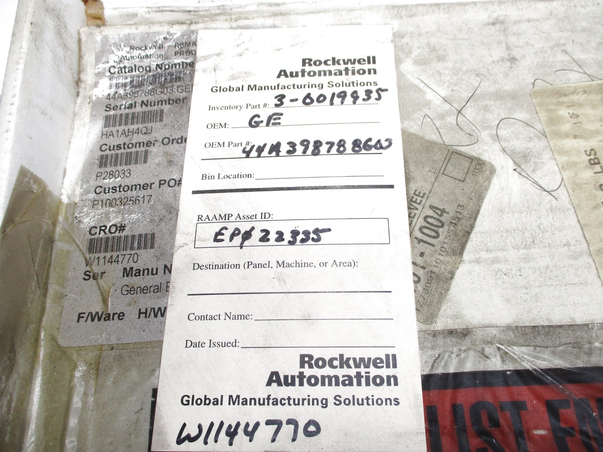 GENERAL ELECTRIC 44A398788-G03 REMAN