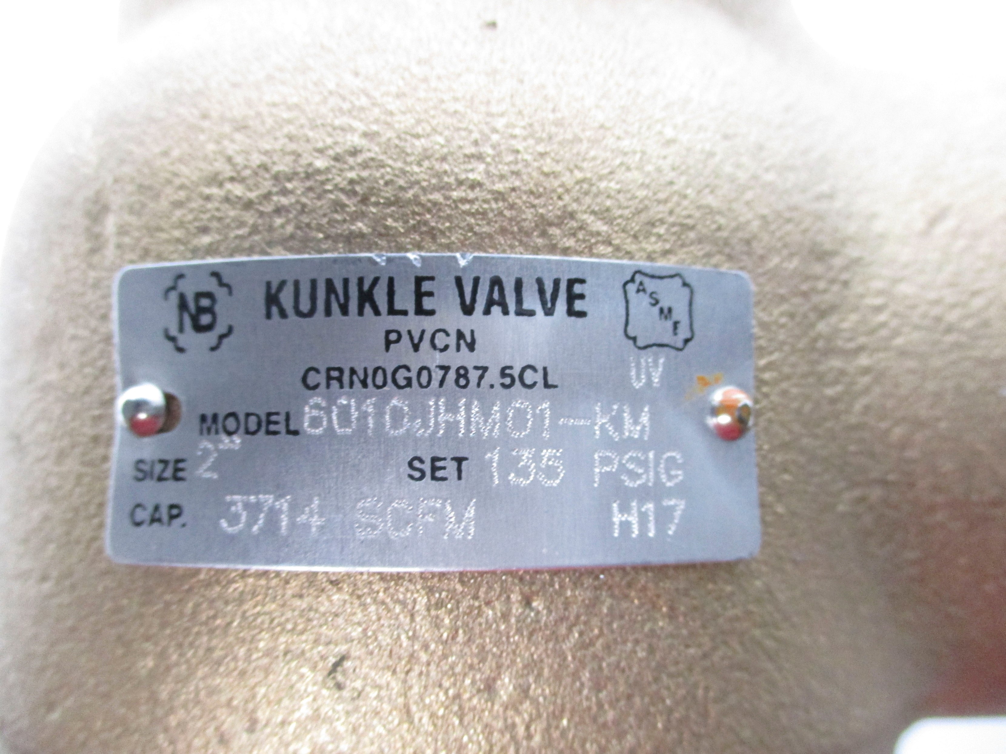 KUNKLE 6010JHM01-KM 135PSI NSNP