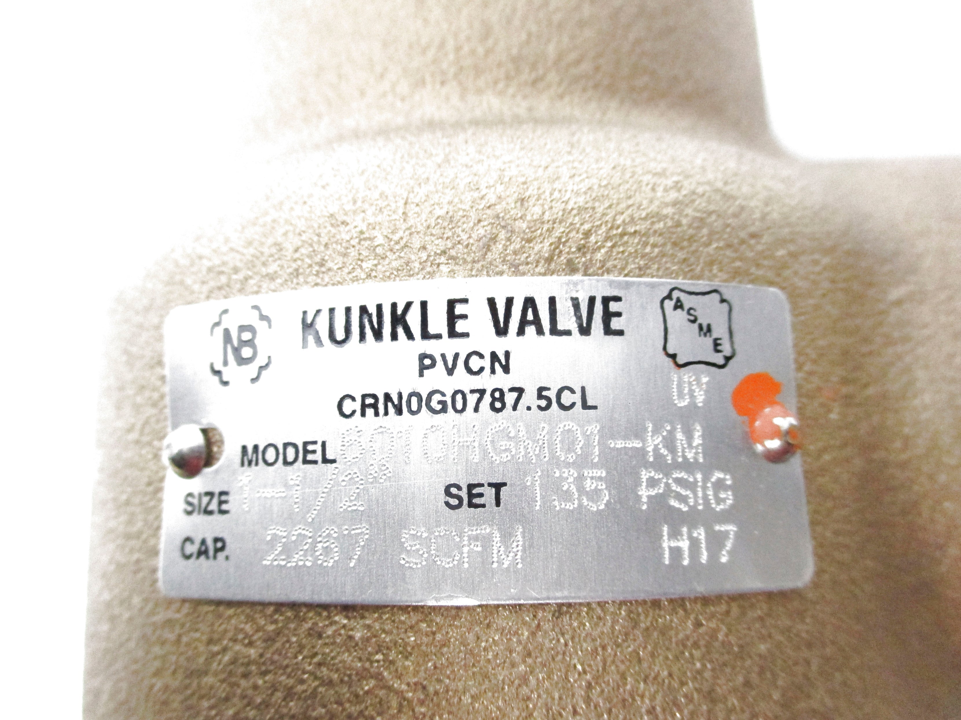 KUNKLE VALVE 6010HGM01-KM-0135 NSMP