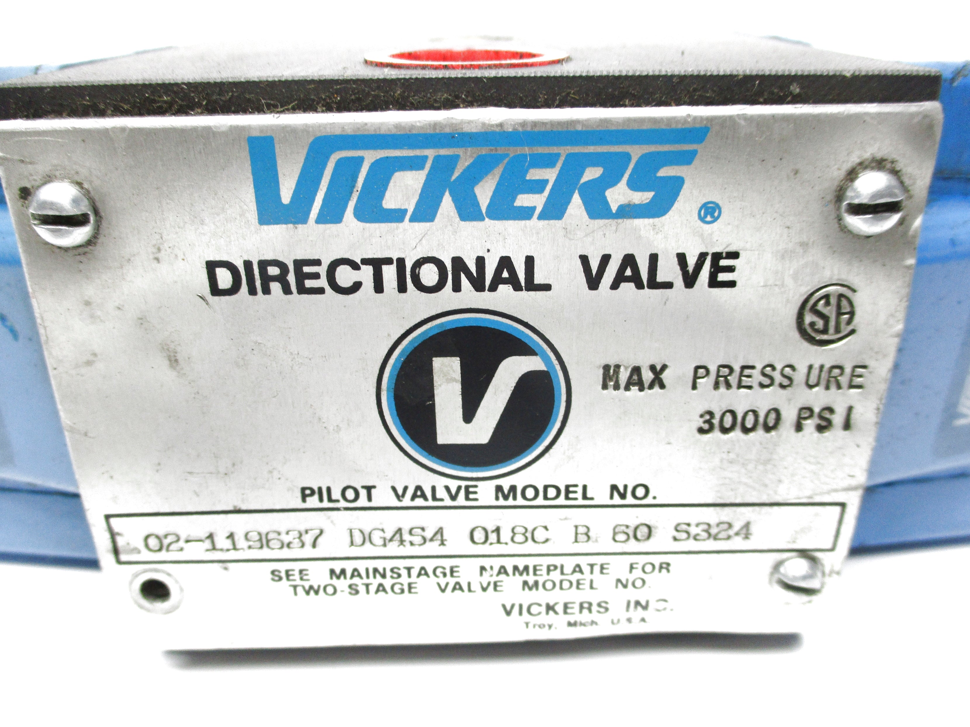 VICKERS DG4S4018CB60S324 02-119637 (AS PICTURED) UNMP