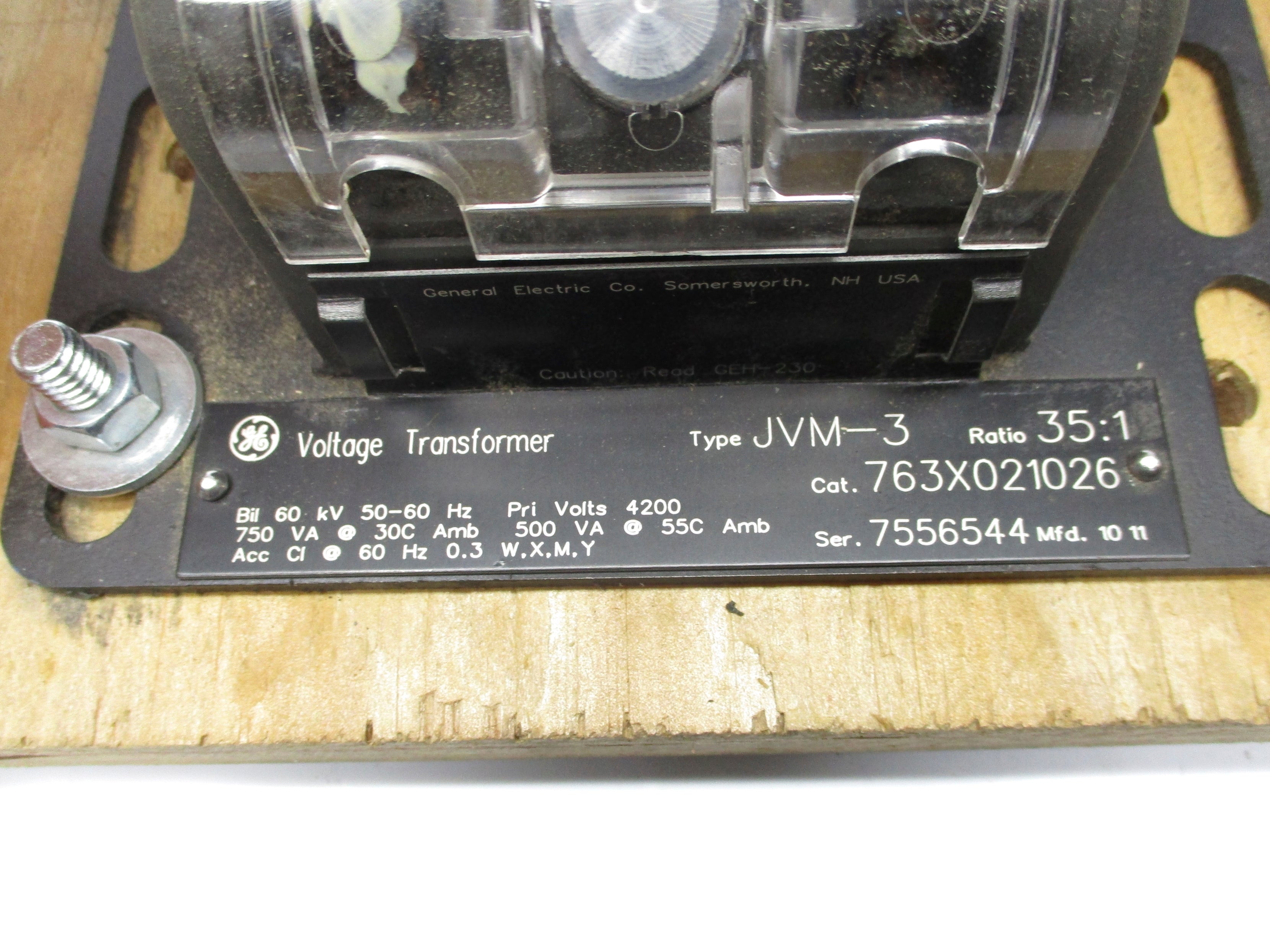GENERAL ELECTRIC 763X021026 TYPE JVM-3 (AS PICTURED) NSNP