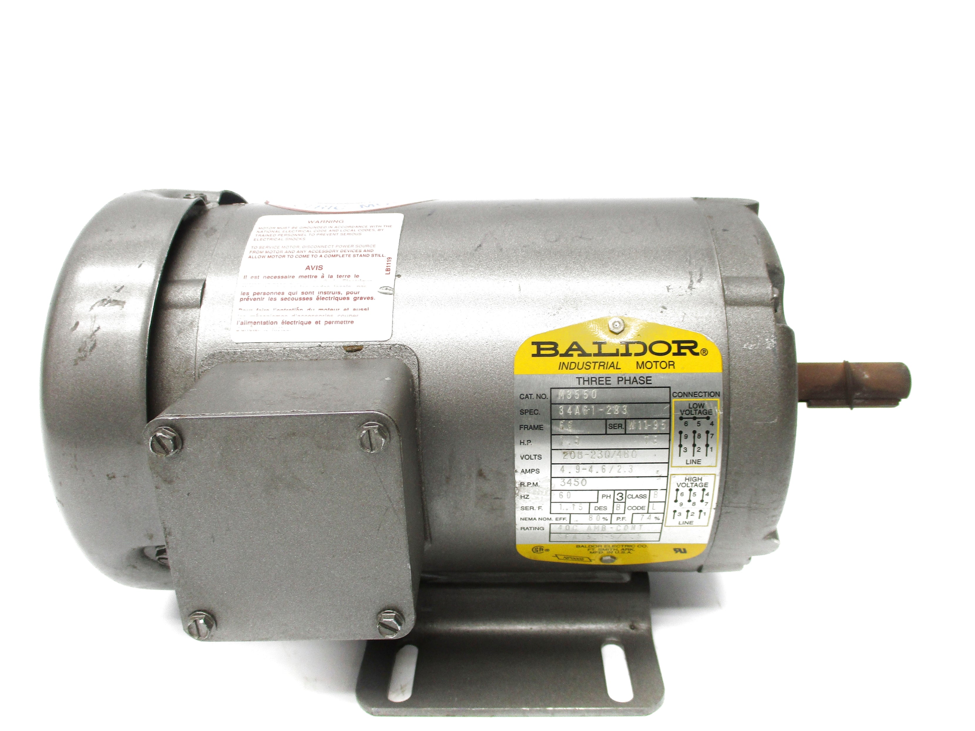 BALDOR M3550 (AS PICTURED) NSNP