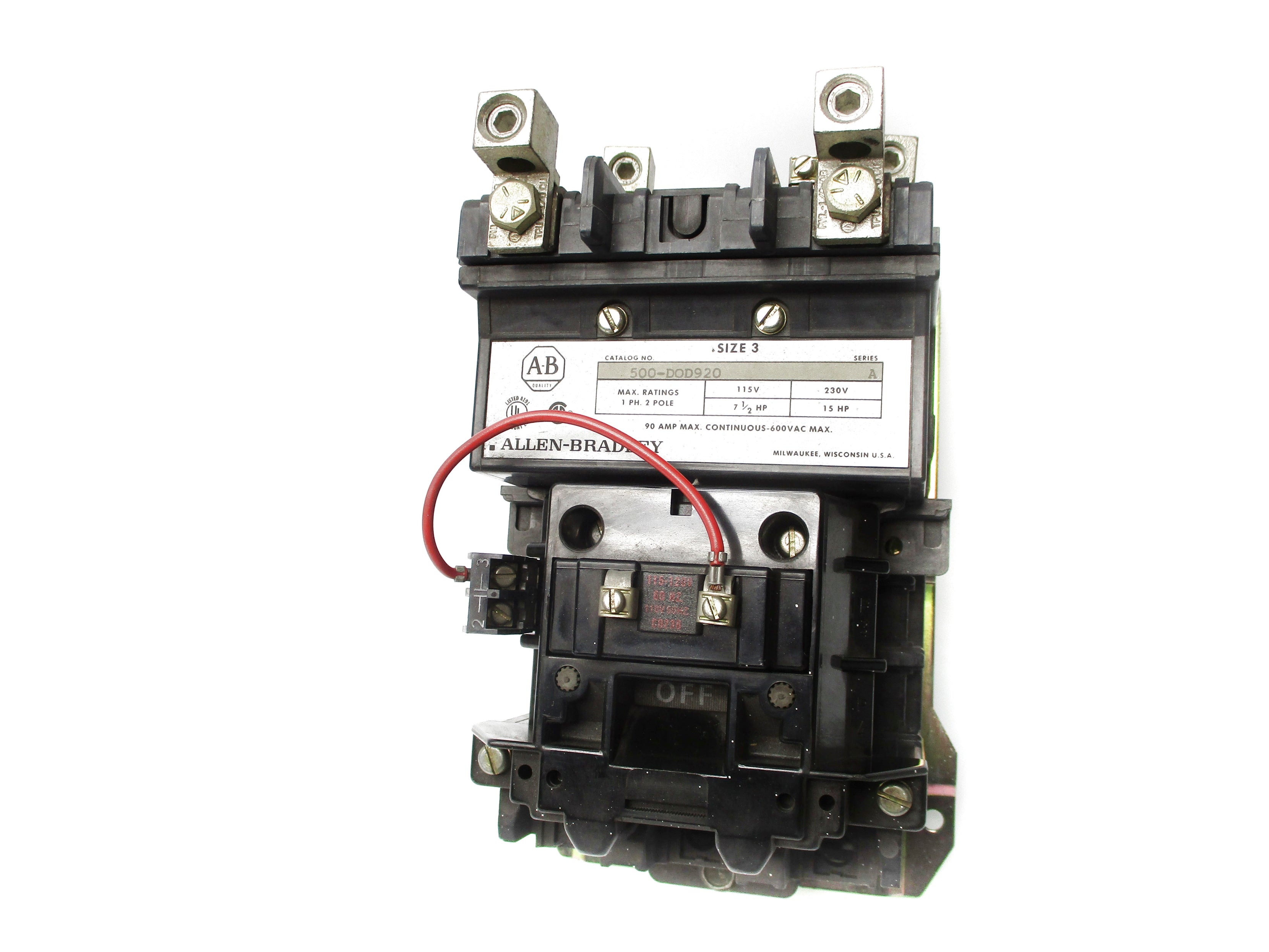 ALLEN BRADLEY 500-DOD920 SER. A 115-120V 90A NSNP