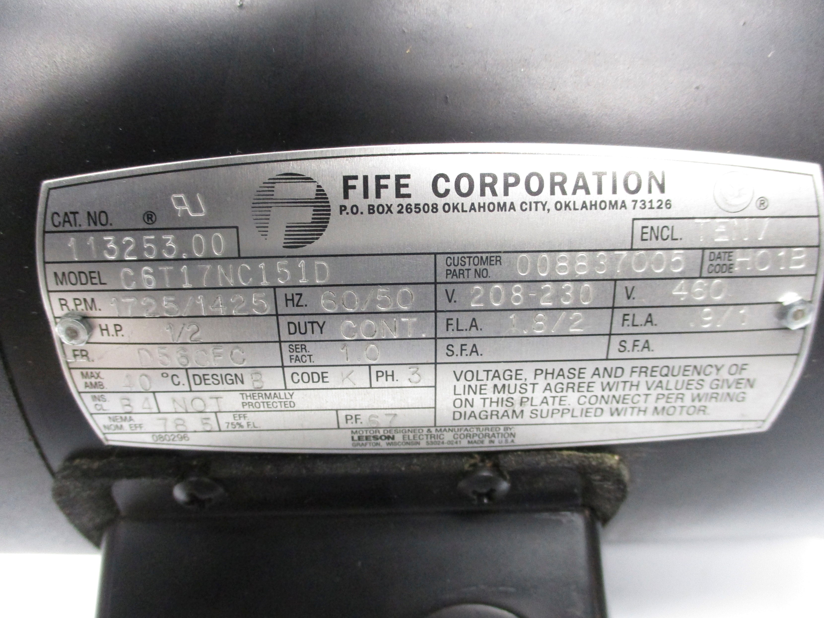 FIFE 113253.00 C6T17NC151D NSNP
