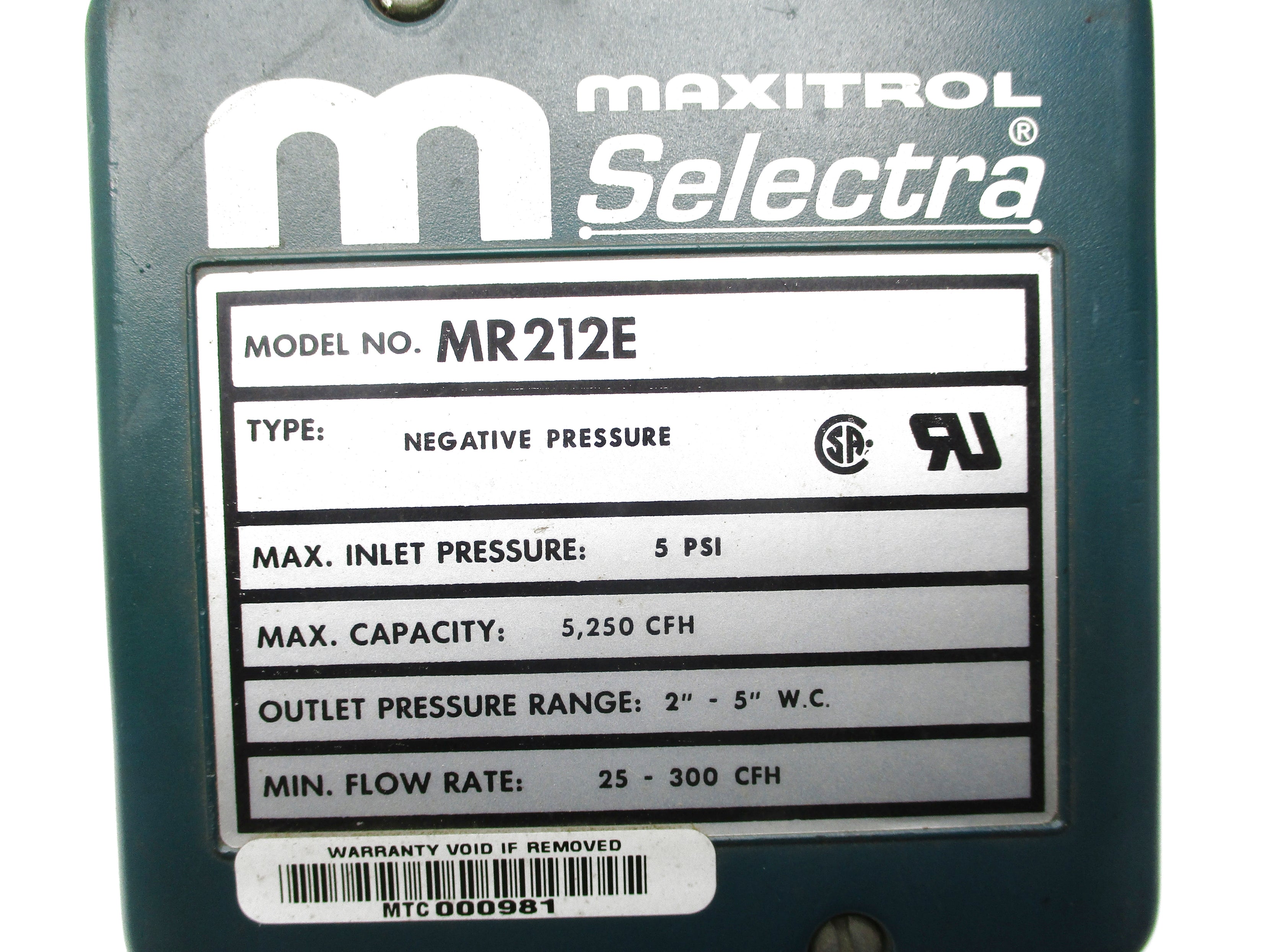 MAXITROL MR212E UNMP