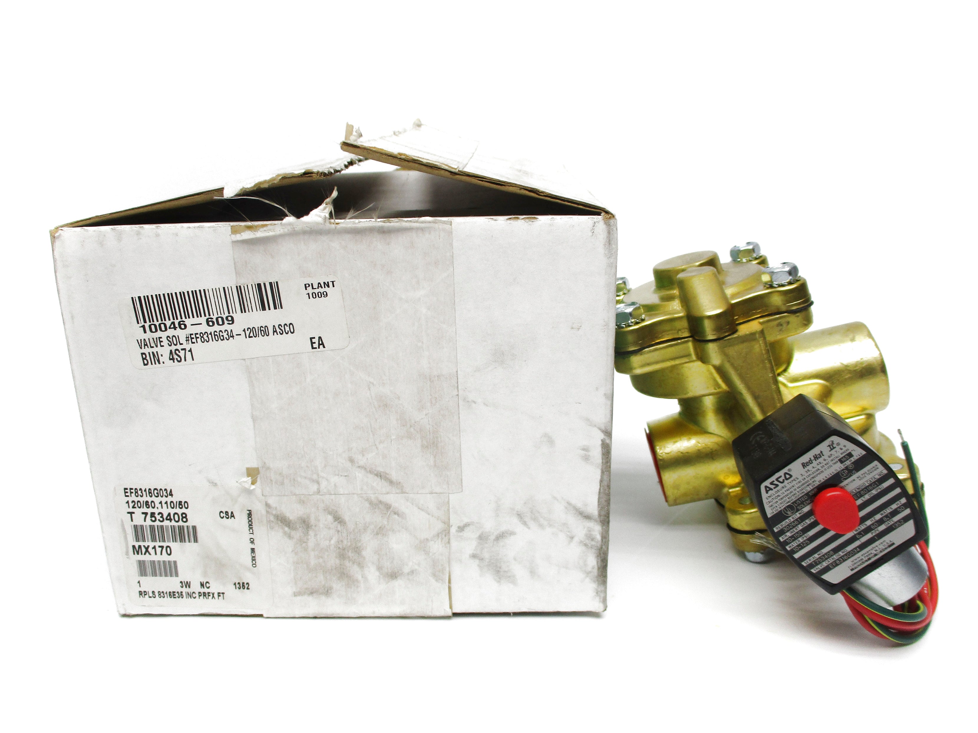 ASCO EF8316G034 110/120V 10-125PSI NSMP