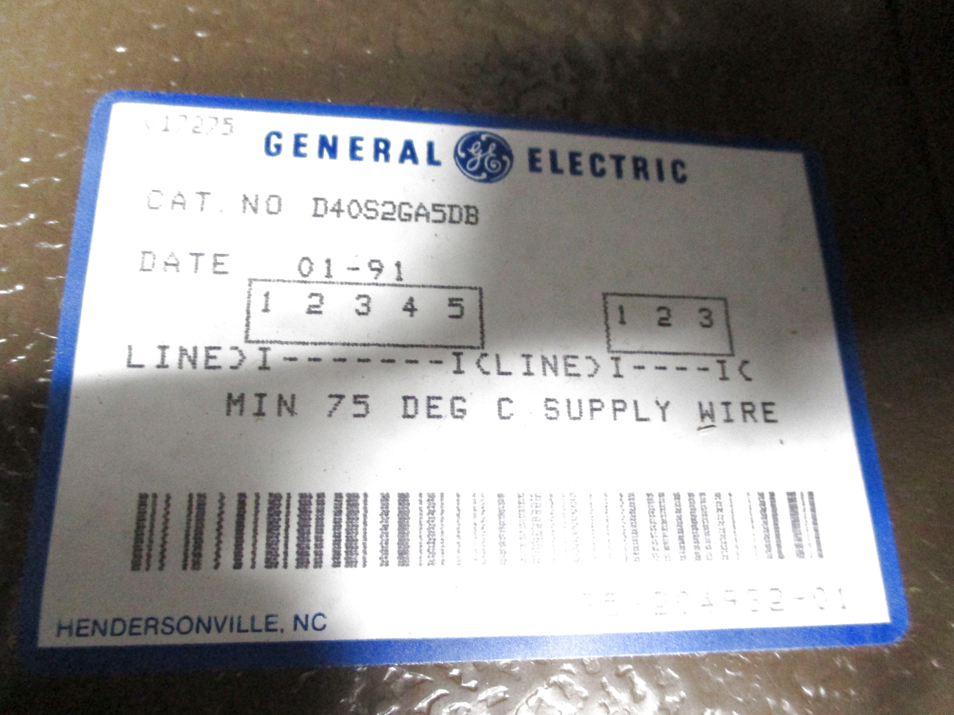 GENERAL ELECTRIC D40S2GA5DB NSMP