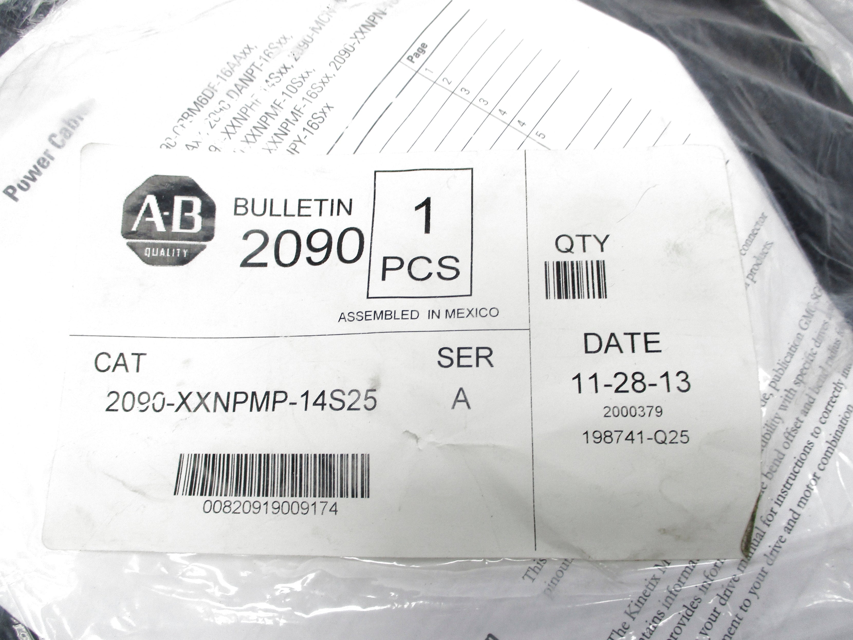 ALLEN BRADLEY 2090-XXNPMP-14S25 SER. A NSMP