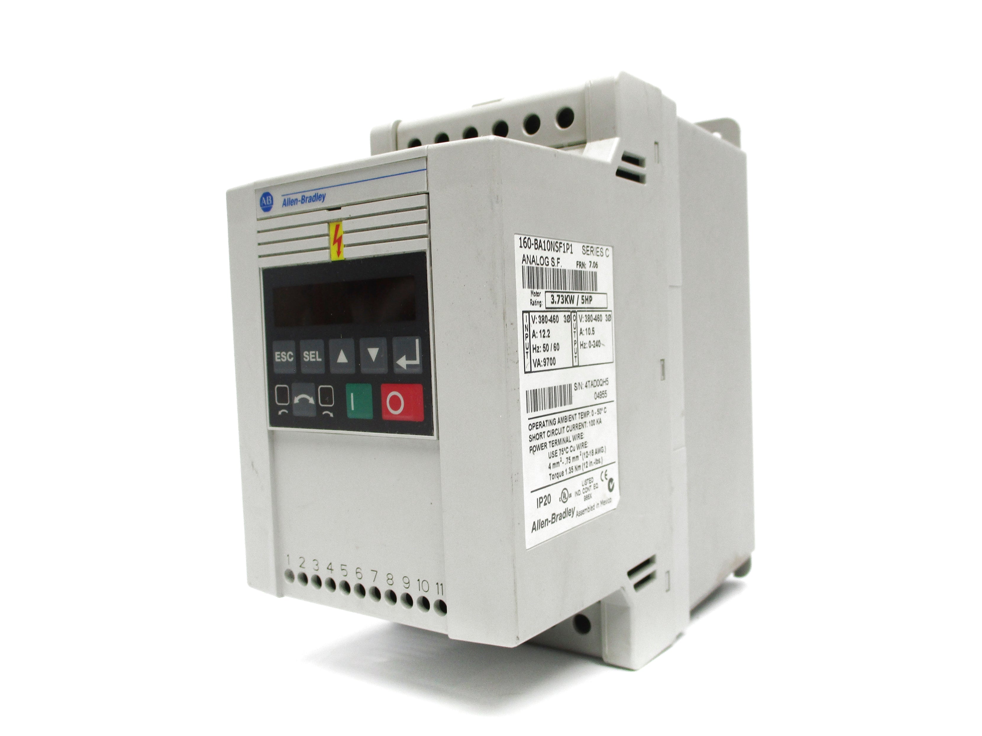 ALLEN BRADLEY 160-BA10NSF1P1 SER. C F/W 7.06 NSNP