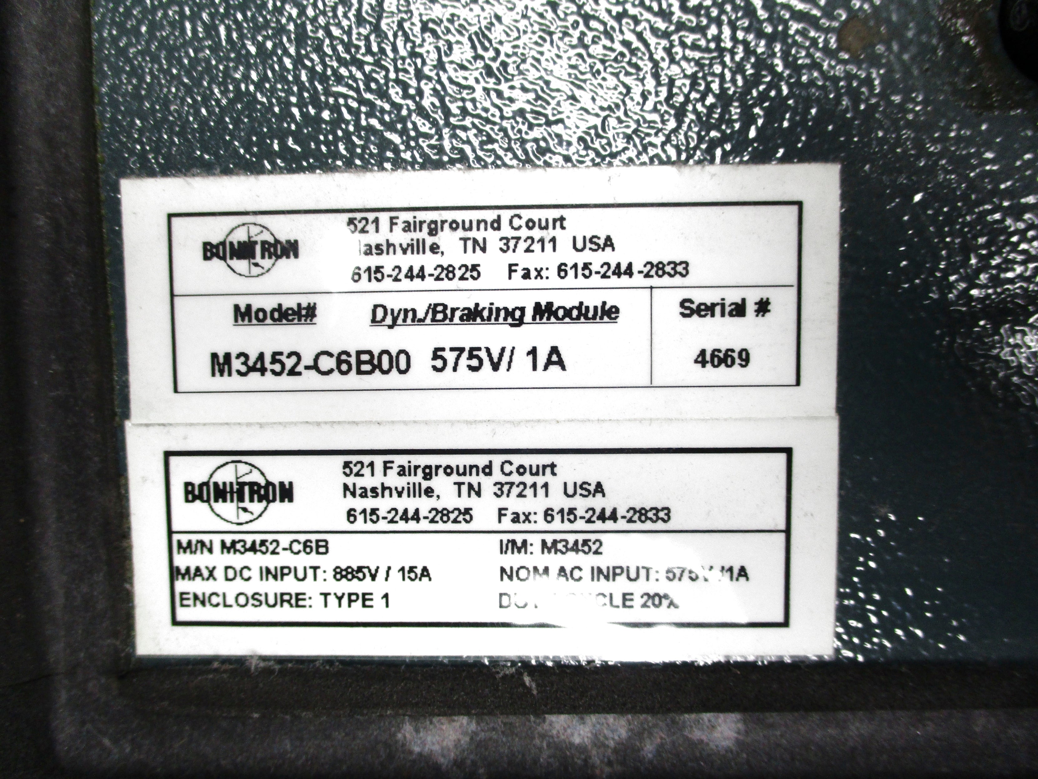 BONITRON M3452-C6B00 (AS PICTURED) NSNP