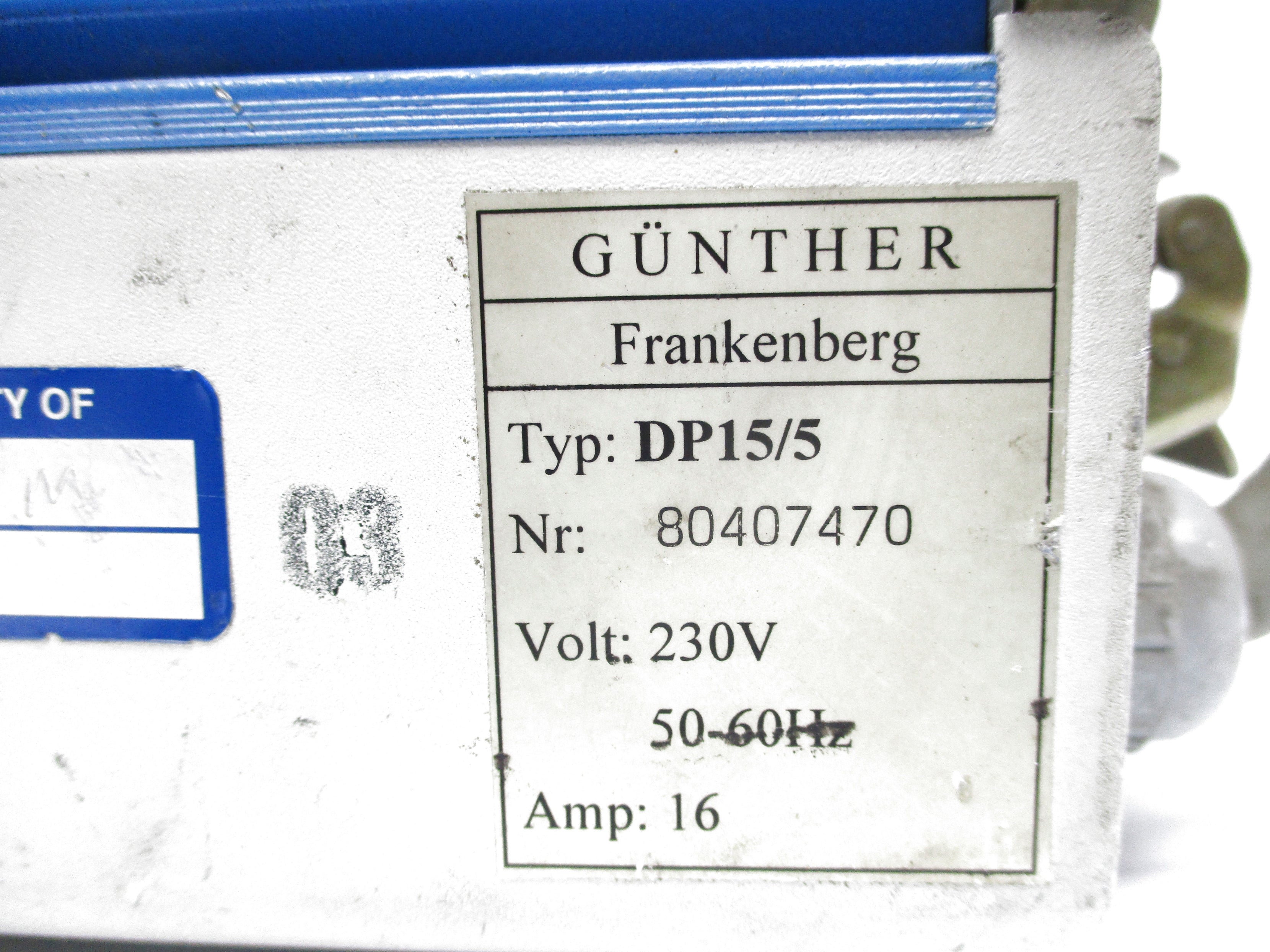 GUNTHER DP15/5 80407470 UNMP