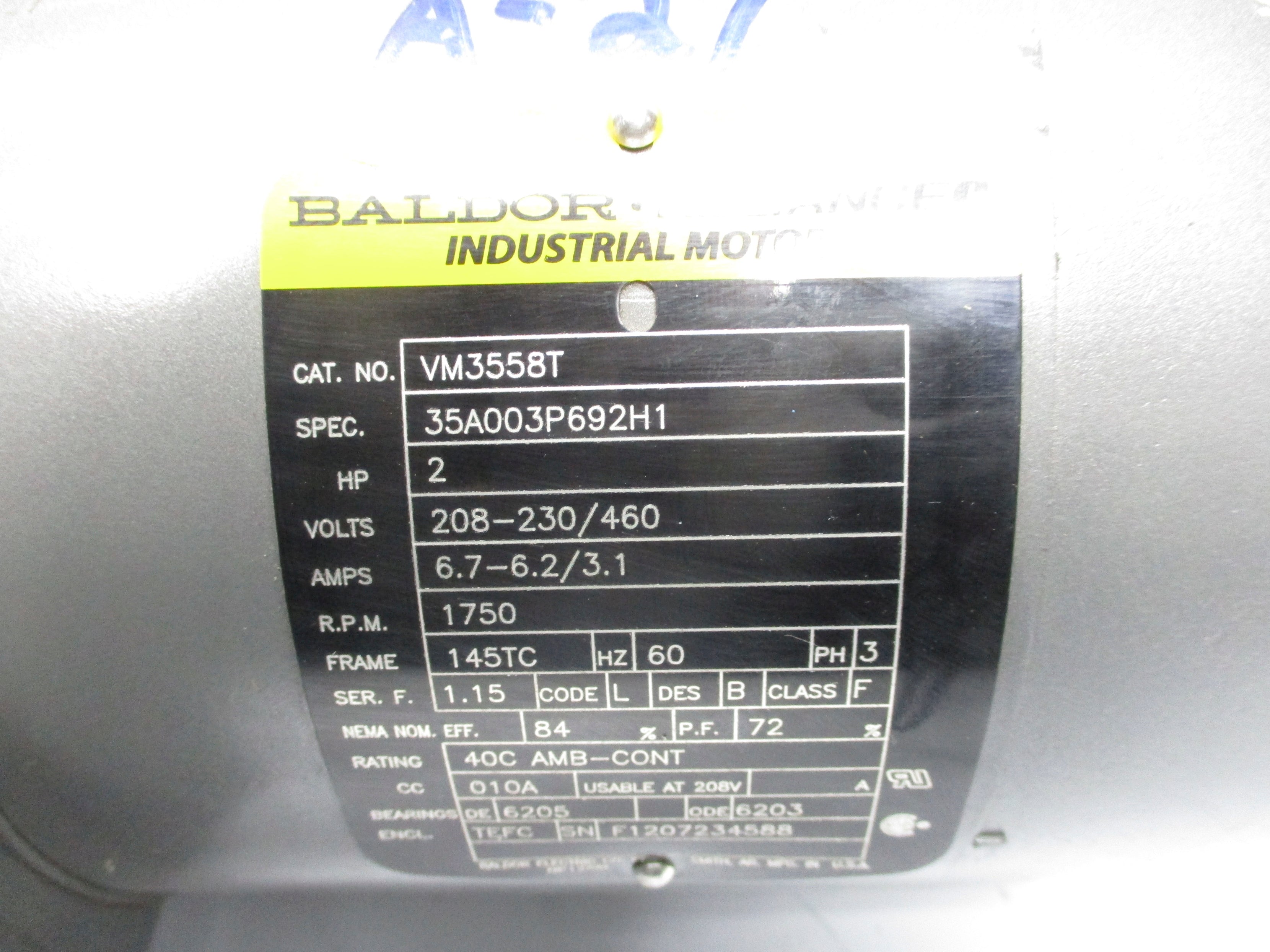 BALDOR VM3558T (AS PICTURED) NSNP