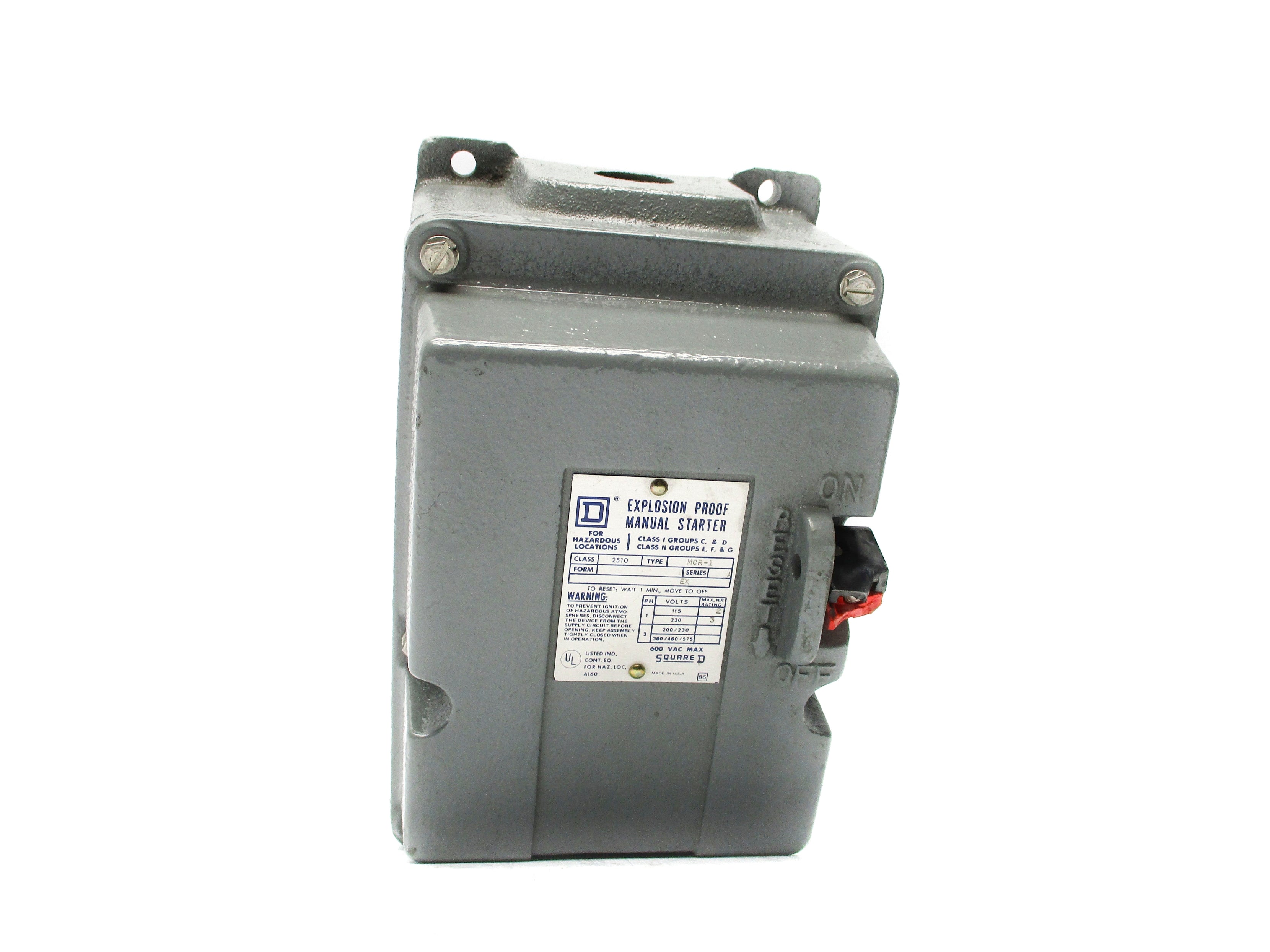 SQUARE D 2510-MCR1 SER. A (AS PICTURED) NSNP