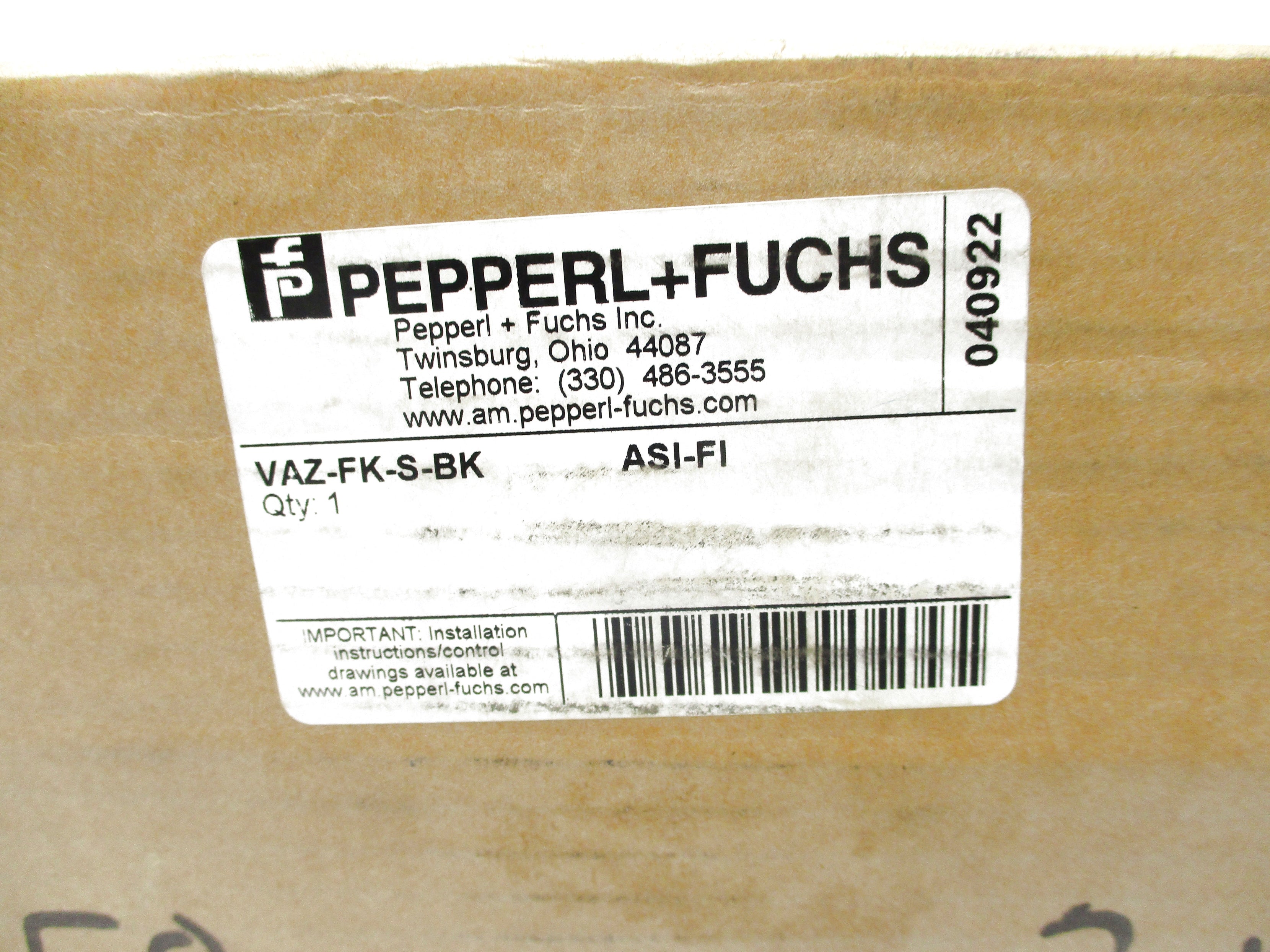 PEPPERL+FUCHS VAZ-FK-S-BK 040922 NSMP