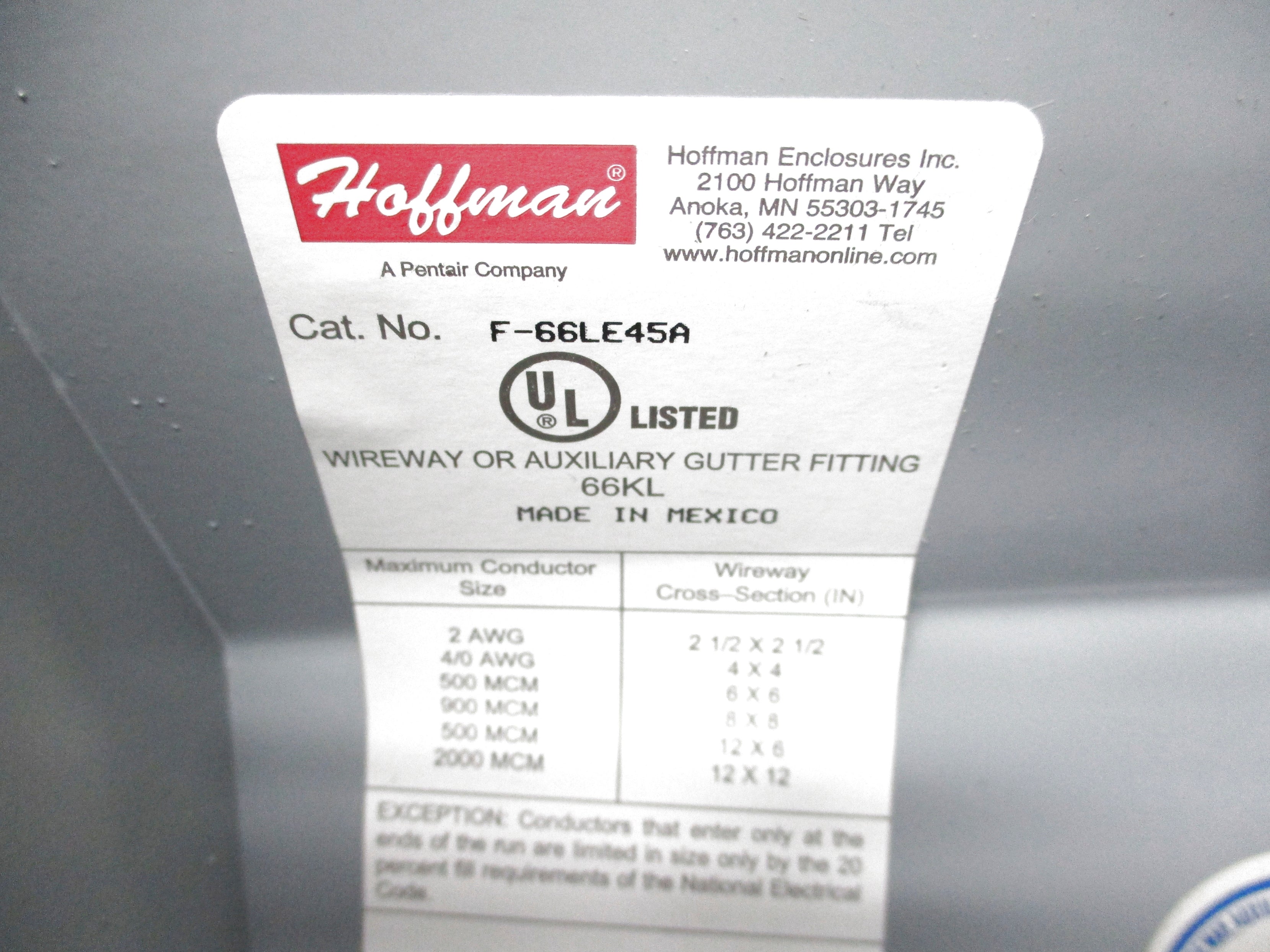 HOFFMAN F-66LE45A NSNP