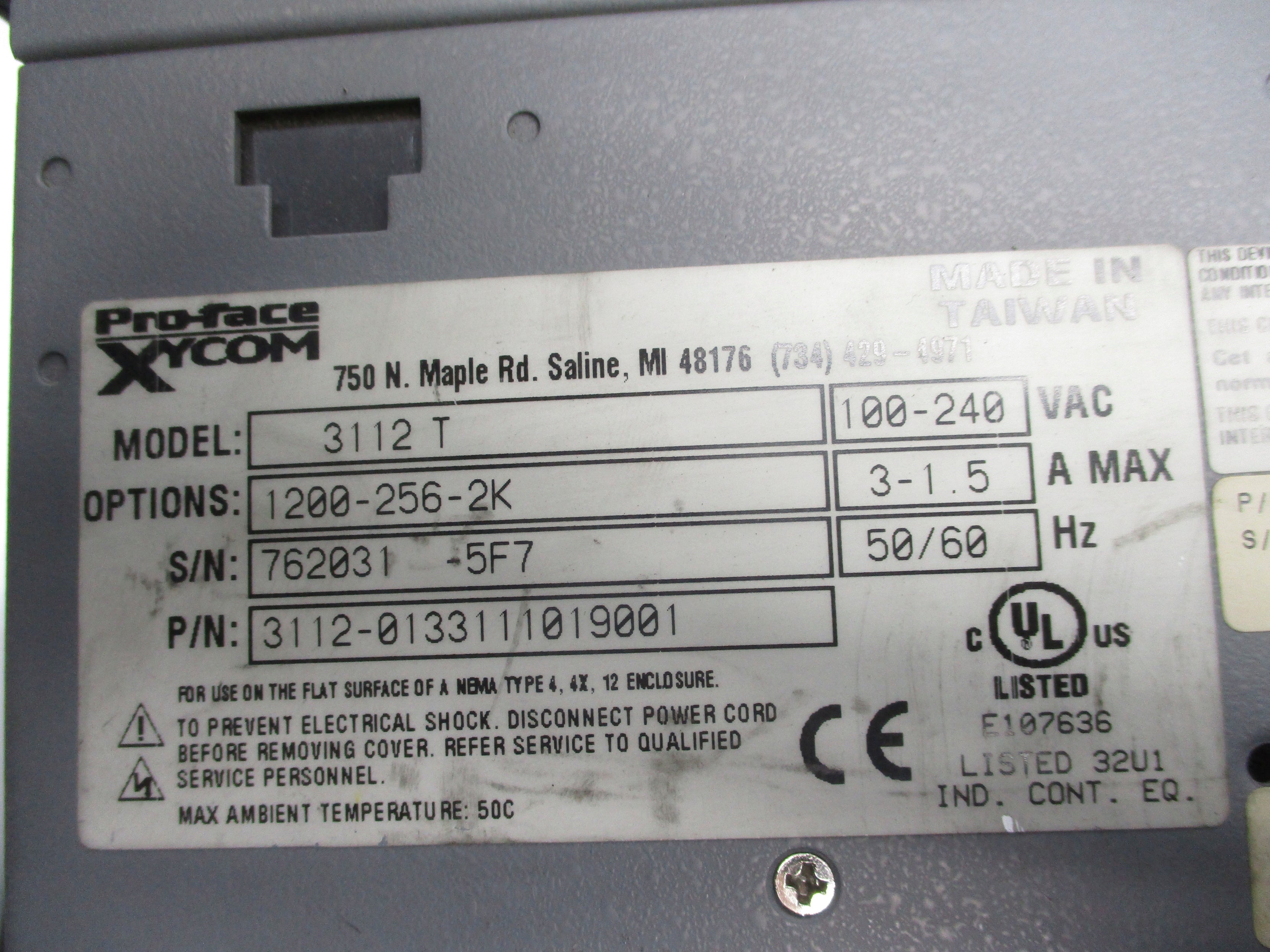 XYCOM 3112T-1200-256-2K UNMP