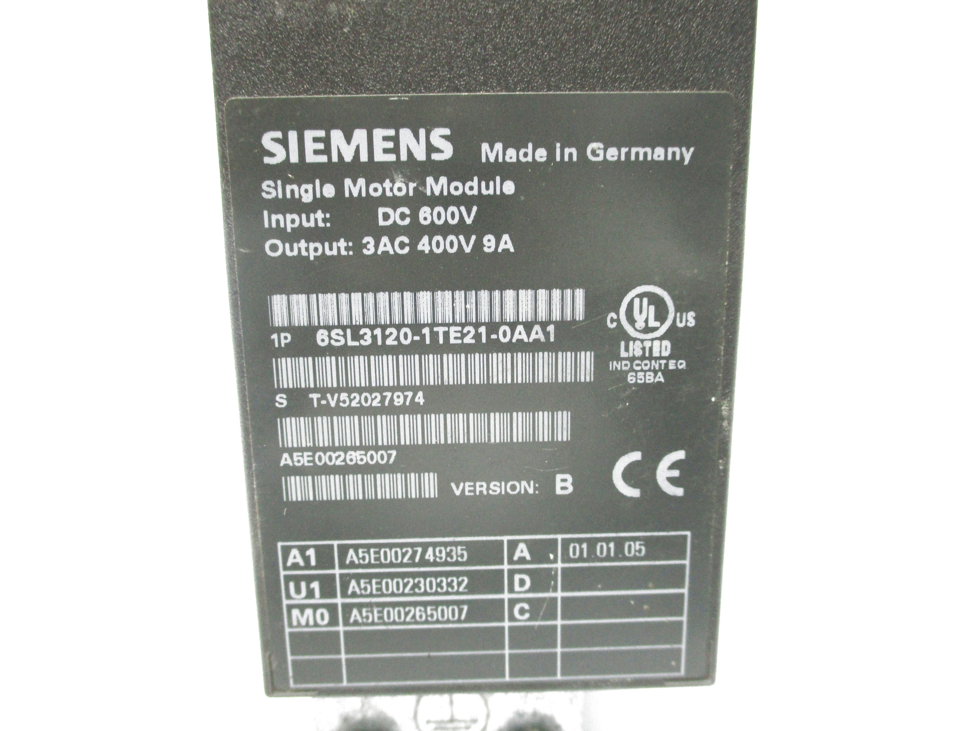 SIEMENS 6SL3120-1TE21-0AA1 UNMP