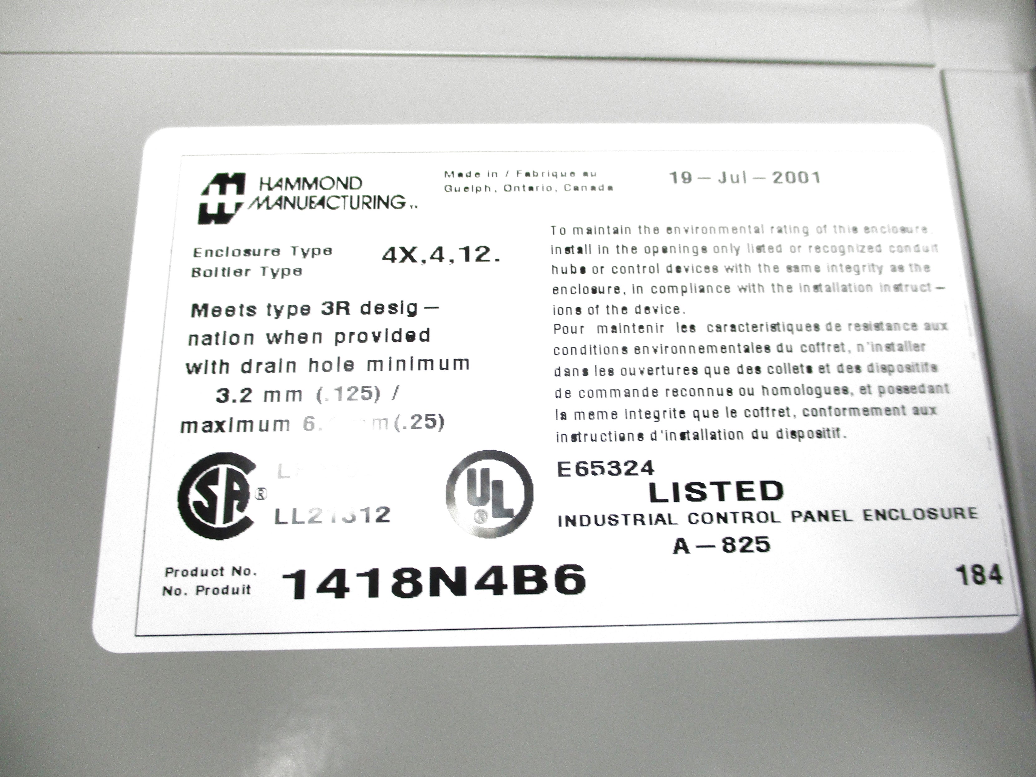 HAMMOND 1418N4B6 NSMP