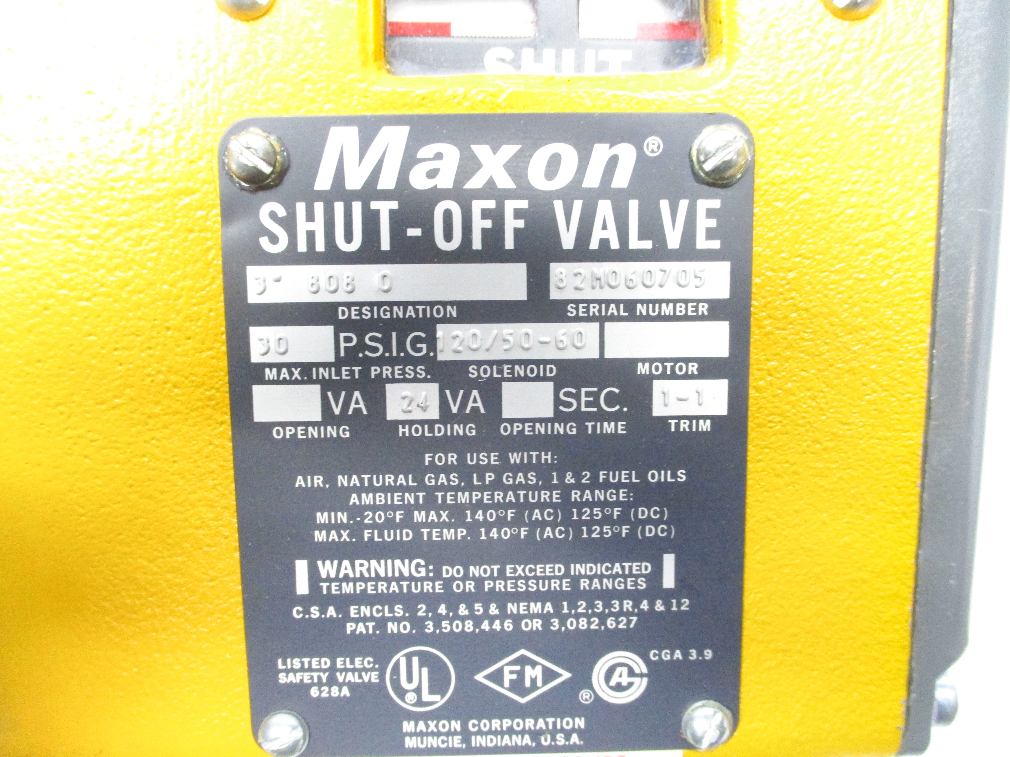 MAXON 3-808-0 30 PSIG NSNP
