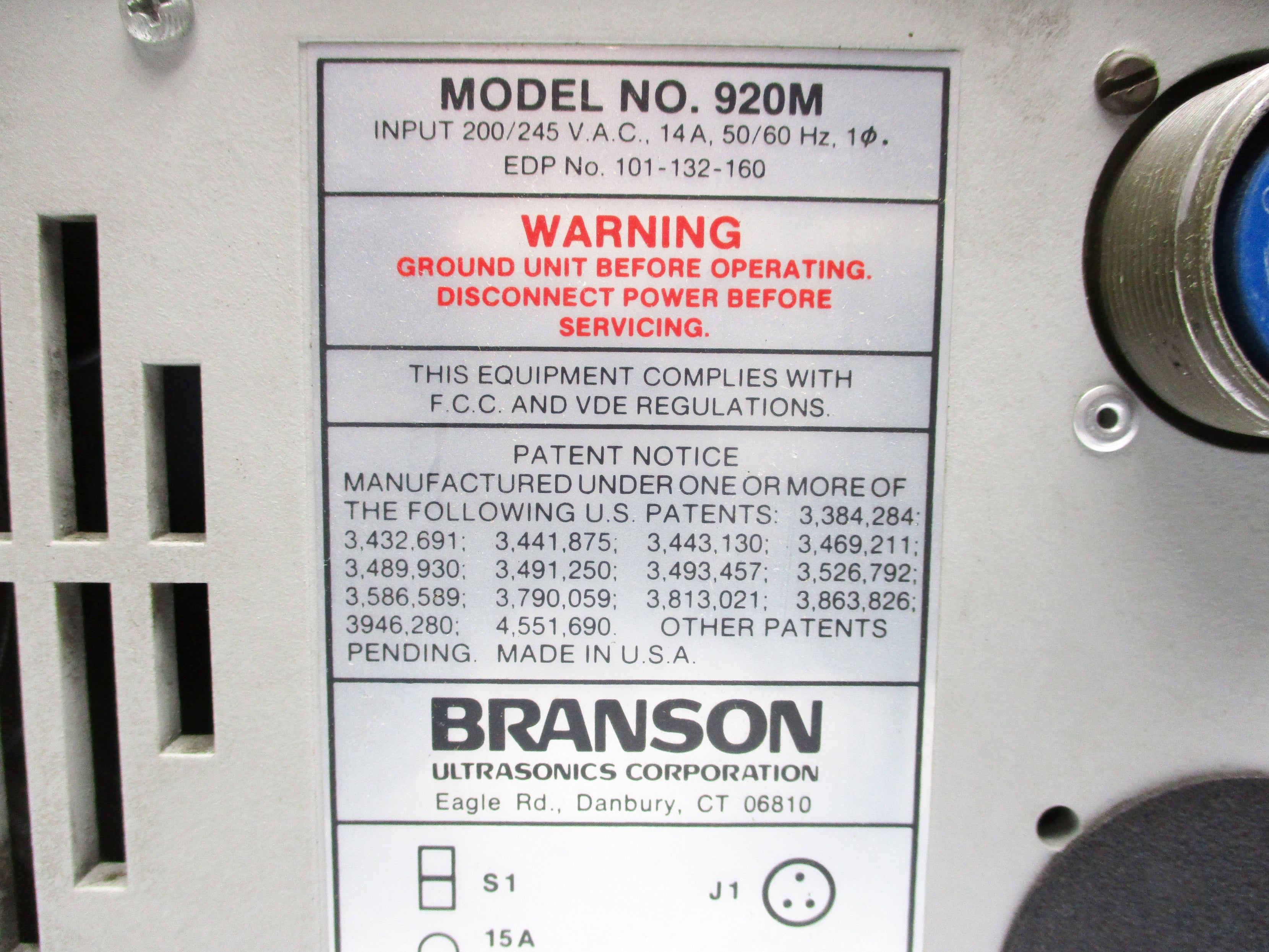 BRANSON 920M UNMP