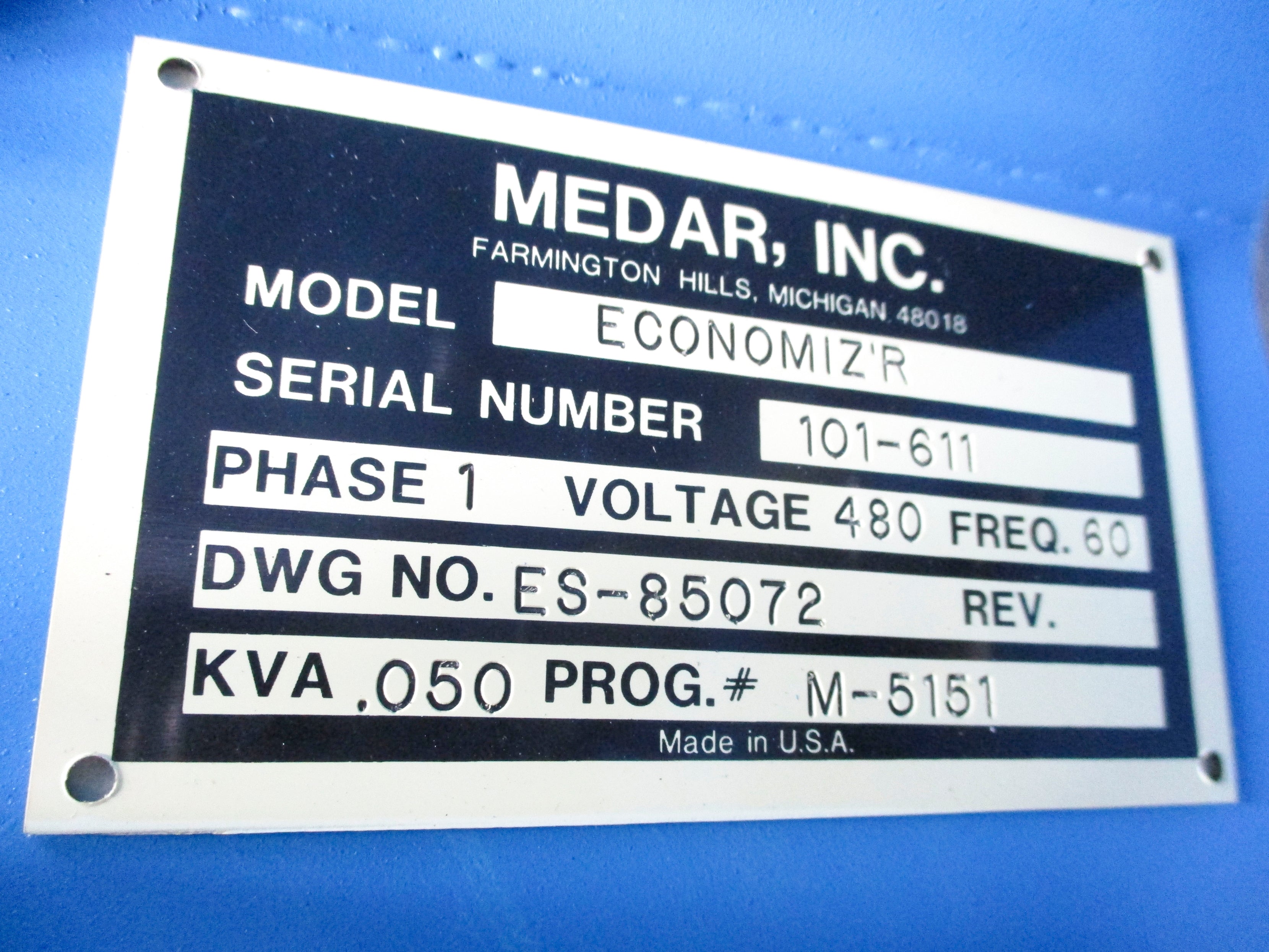 MEDAR ECONOMIZ'R ES-85072 NSNP
